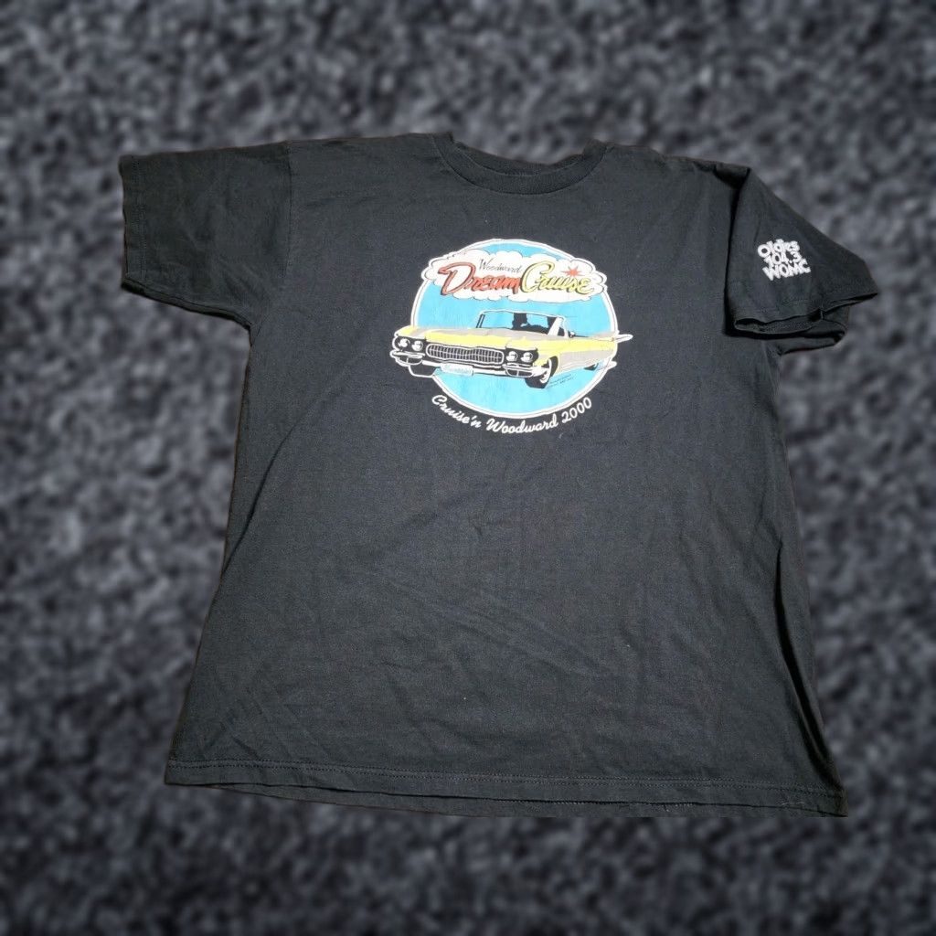 Logo 7 VINTAGE Men's XL Cotton T-Shirt Dream Car Logo 90s Classic Cars Woodward Dream Cruise Black Size US XL / EU 56 / 4 - 1 Thumbnail