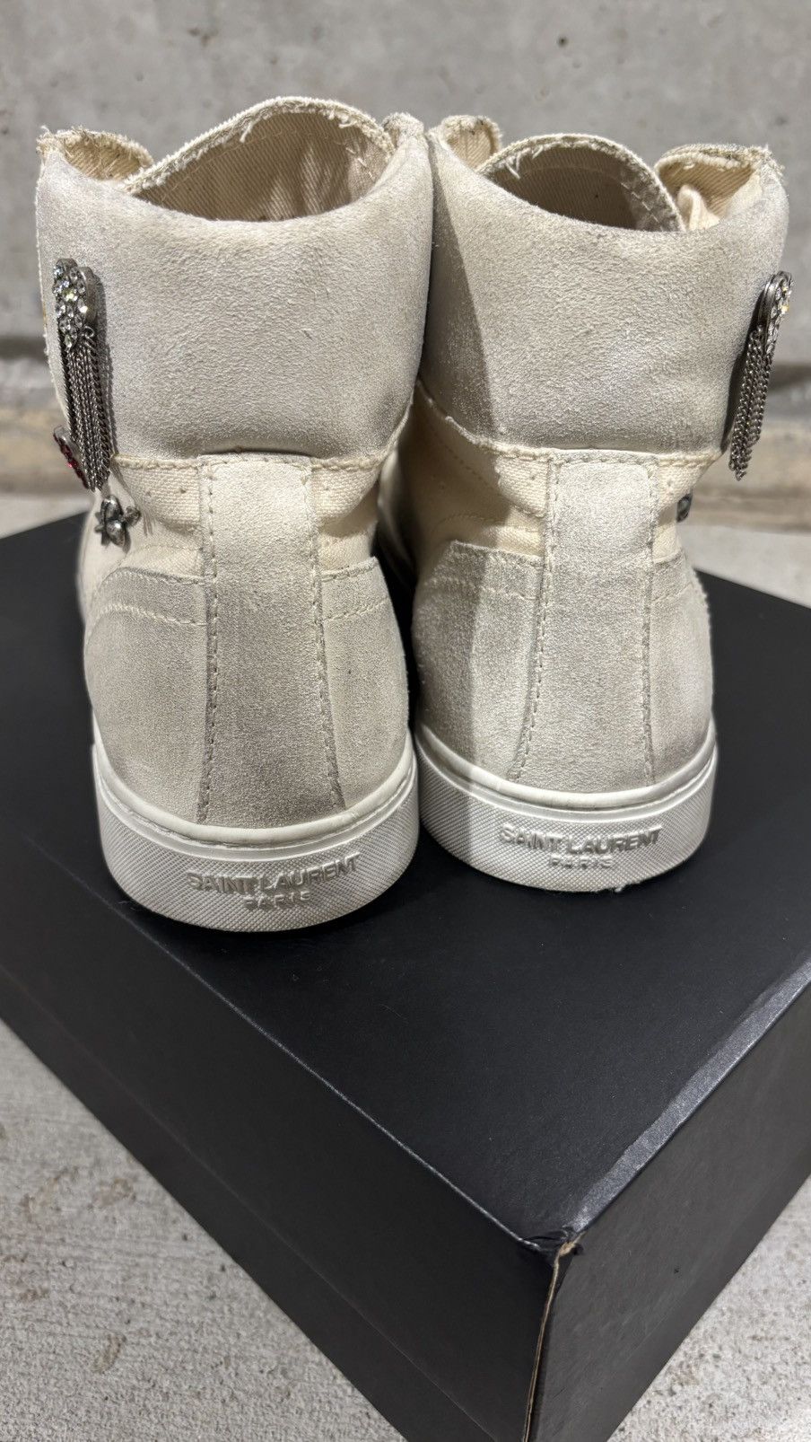 Saint Laurent Paris Saint Laurent Paris “Smoking Forever” High Top Sneaker Size US 11 / EU 44 - 18 Thumbnail