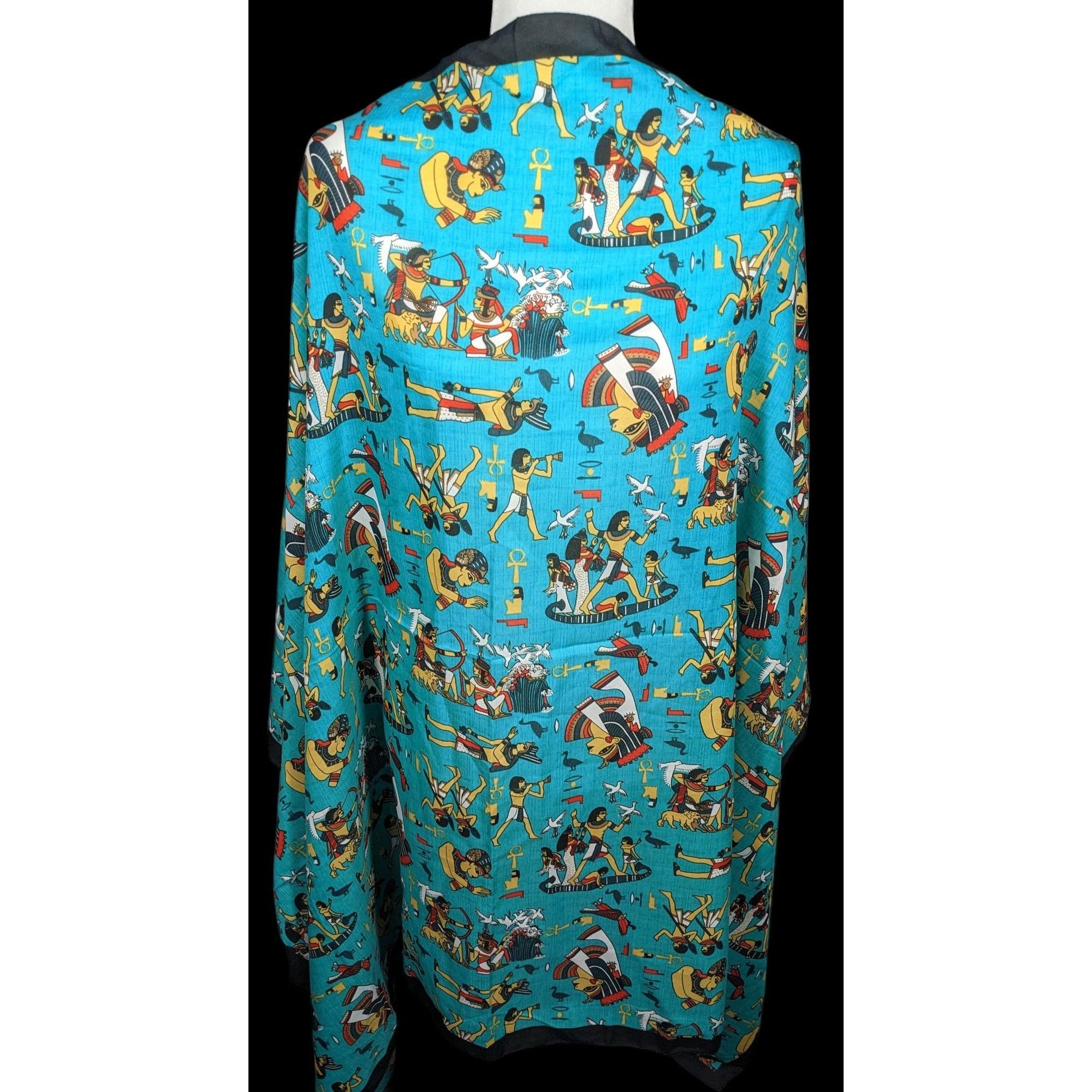 Other Vintage Teal Egyptian Souvenir Ehab Scarf Size ONE SIZE - 1 Thumbnail