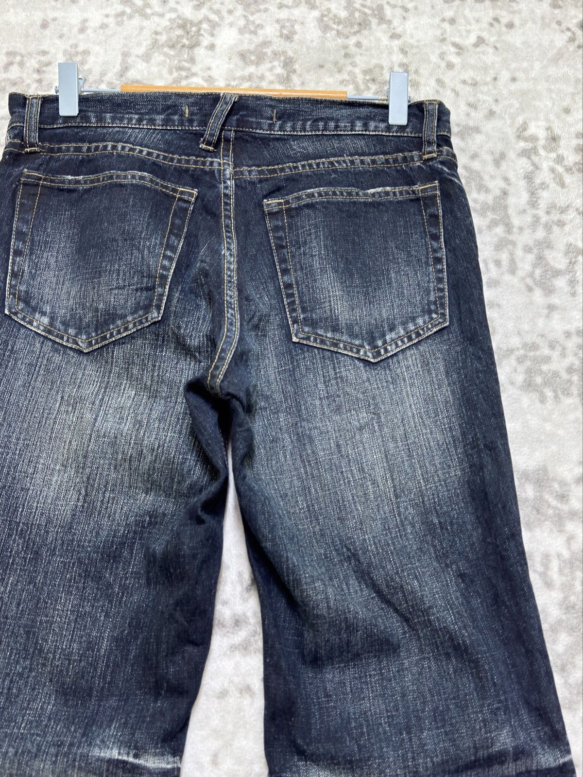 PPFM PPFM Avant-Garde Whiskered Acid Wash Distressed Indigo Denim Size US 31 - 11 Thumbnail