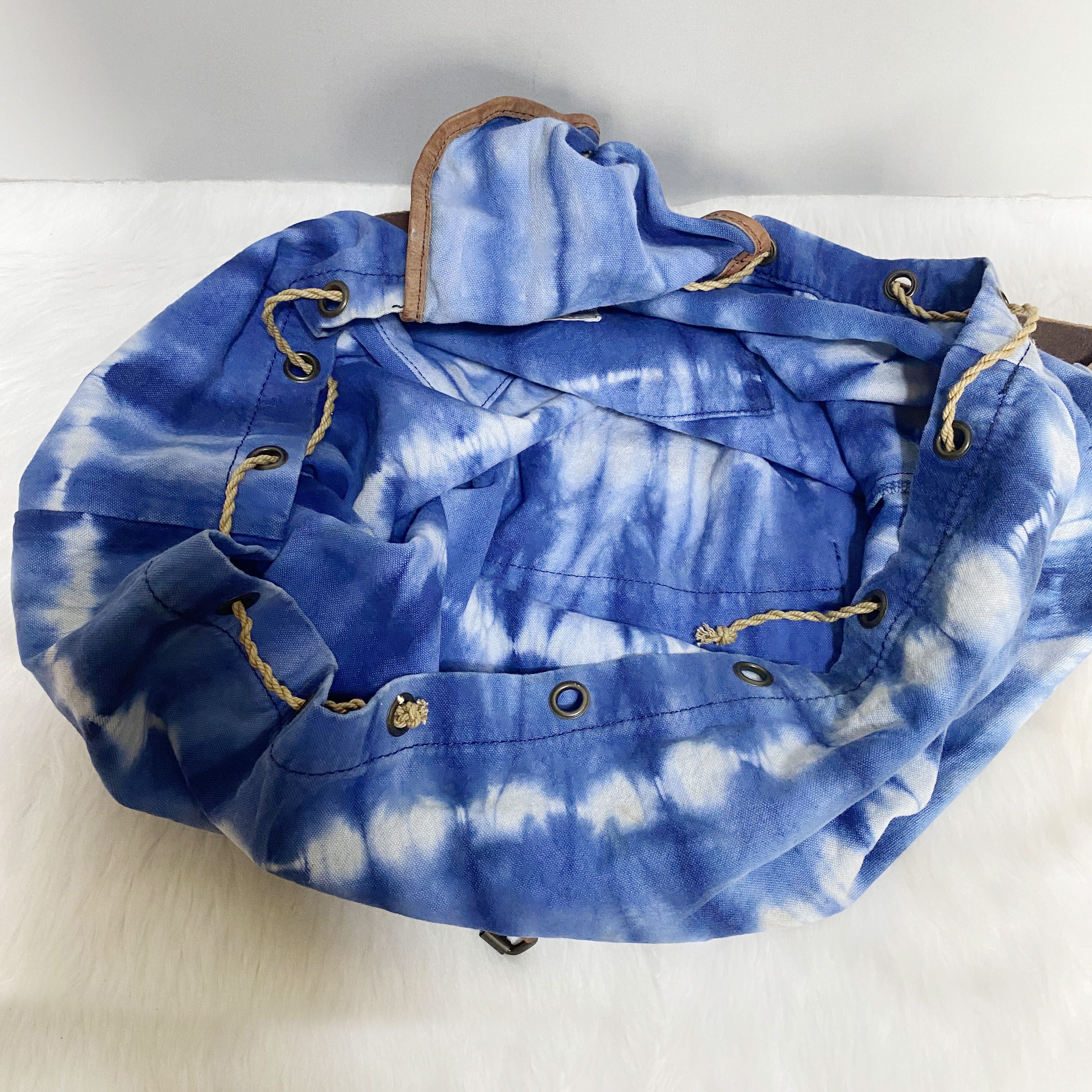 Denim & Supply Ralph Lauren Blue Tie-Dye Canvas Backpack Bag Size ONE SIZE - 12 Thumbnail
