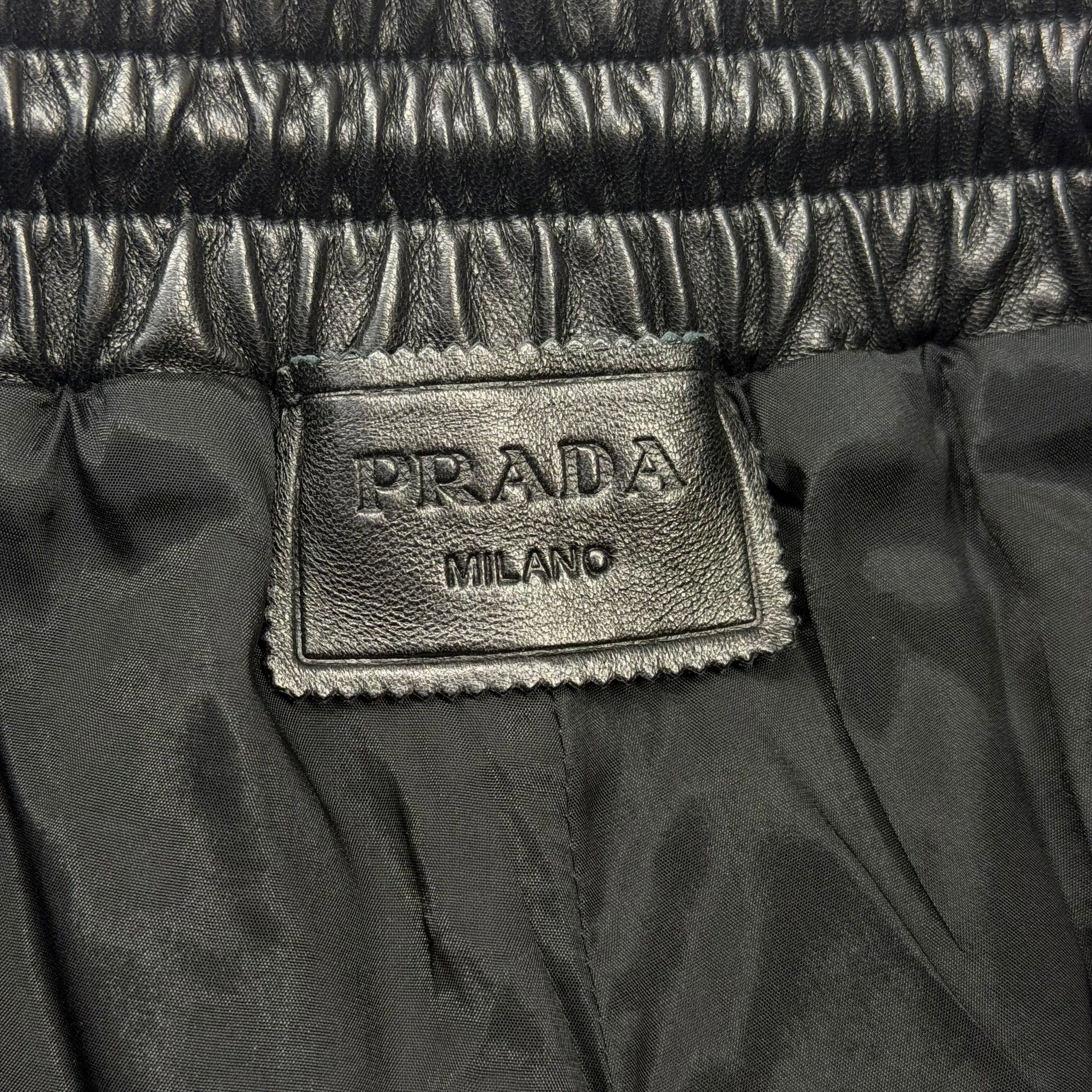 Prada Prada Nappa Leather Bermudas Black Shorts 50 (L) Size US 40 / EU 56 - 5 Thumbnail