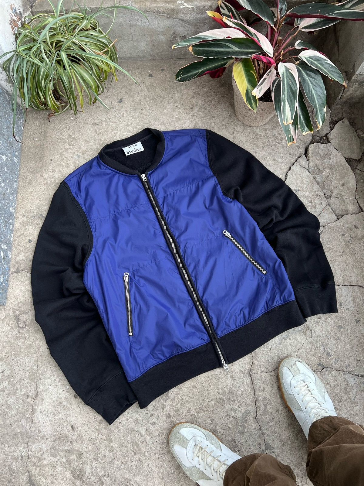 Acne Studios SS14 Acne Studios Keanu Two Tone Nylon Bomber Jacket Size US XL / EU 56 / 4 - 8 Thumbnail