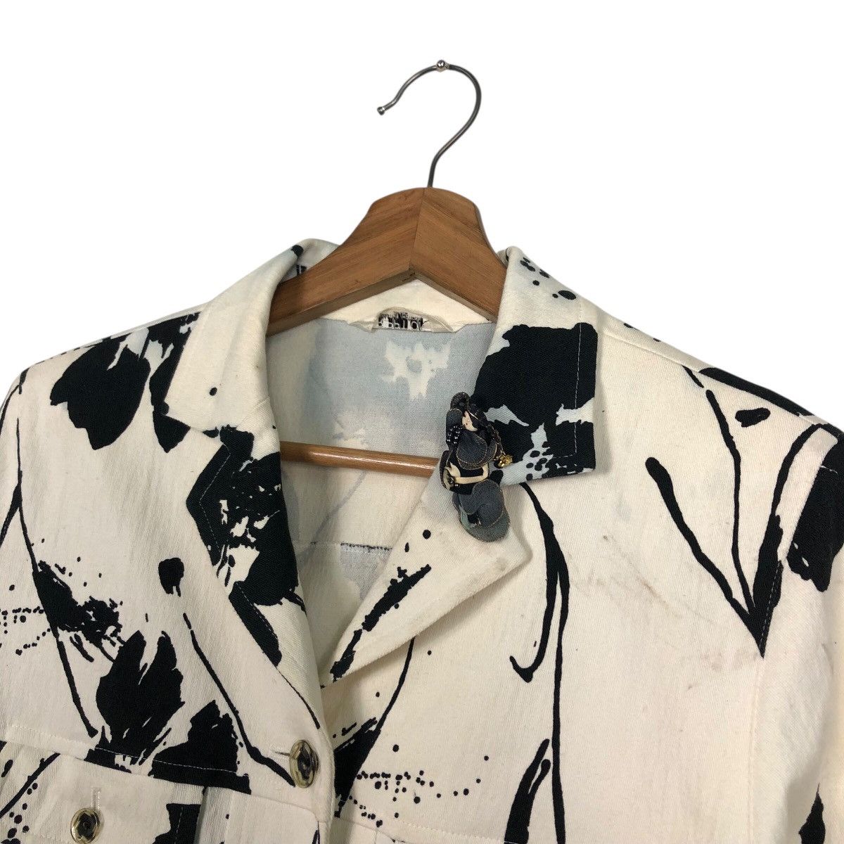 Japanese Brand 📌Vintage Cropped Chore Jacket Floral Ripption Issey Miyake Size M / US 6-8 / IT 42-44 - 9 Thumbnail
