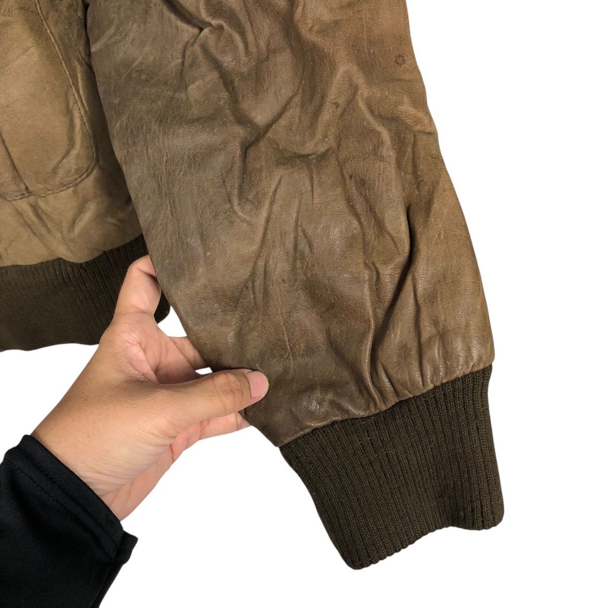 Japanese Brand 📌Vintage Bomber Leather Jacket Fly Adventure Bound Size US L / EU 52-54 / 3 - 16 Thumbnail