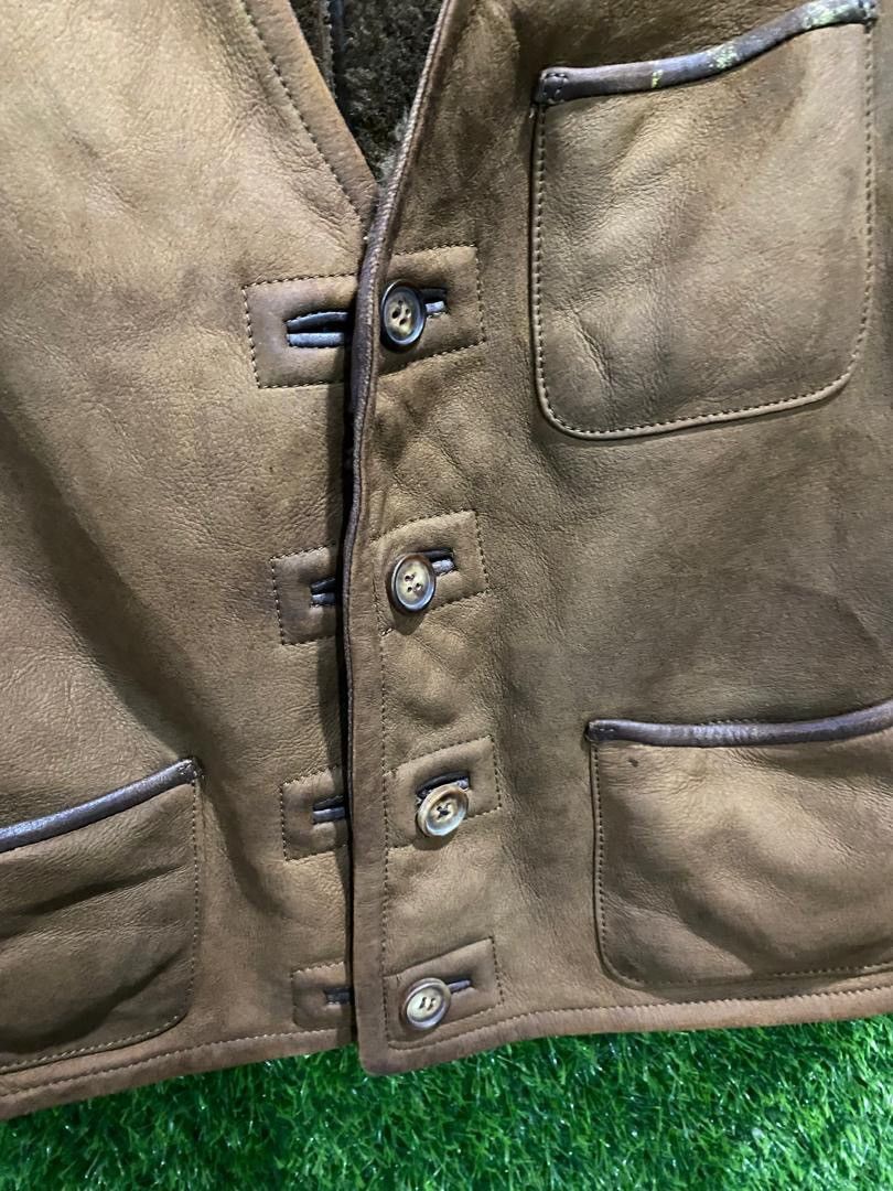 Vintage Vintage Shearling Spanish Lamb Leather Vest Size US M / EU 48-50 / 2 - 5 Thumbnail