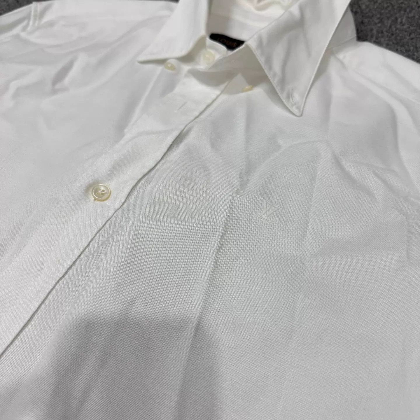 Louis Vuitton LV White Embroidered Logo LS Shirt XL 95 New Size XL / US 12-14 / IT 48-50 - 3 Thumbnail