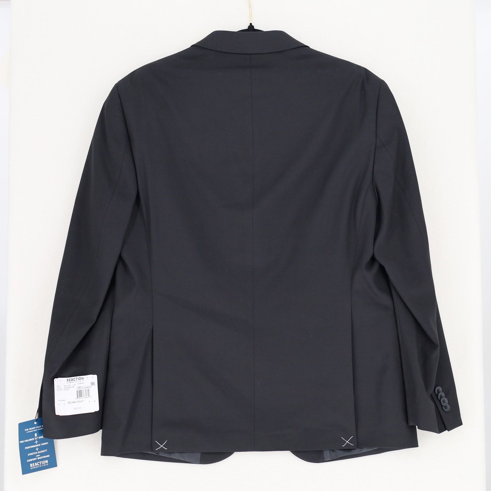 Kenneth Cole Kenneth Cole Reaction Men's Black Slim Fit Blazer Size 40S Size 40S - 7 Thumbnail