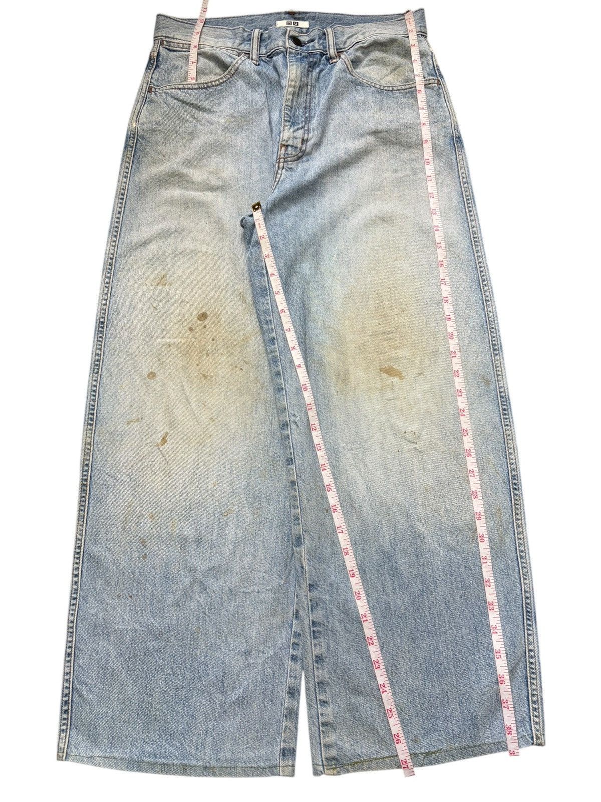 Lemaire × Uniqlo Vintage Uniqlo Lemaire Mud Wash Distress Baggy Jeans Size US 31 - 7 Thumbnail