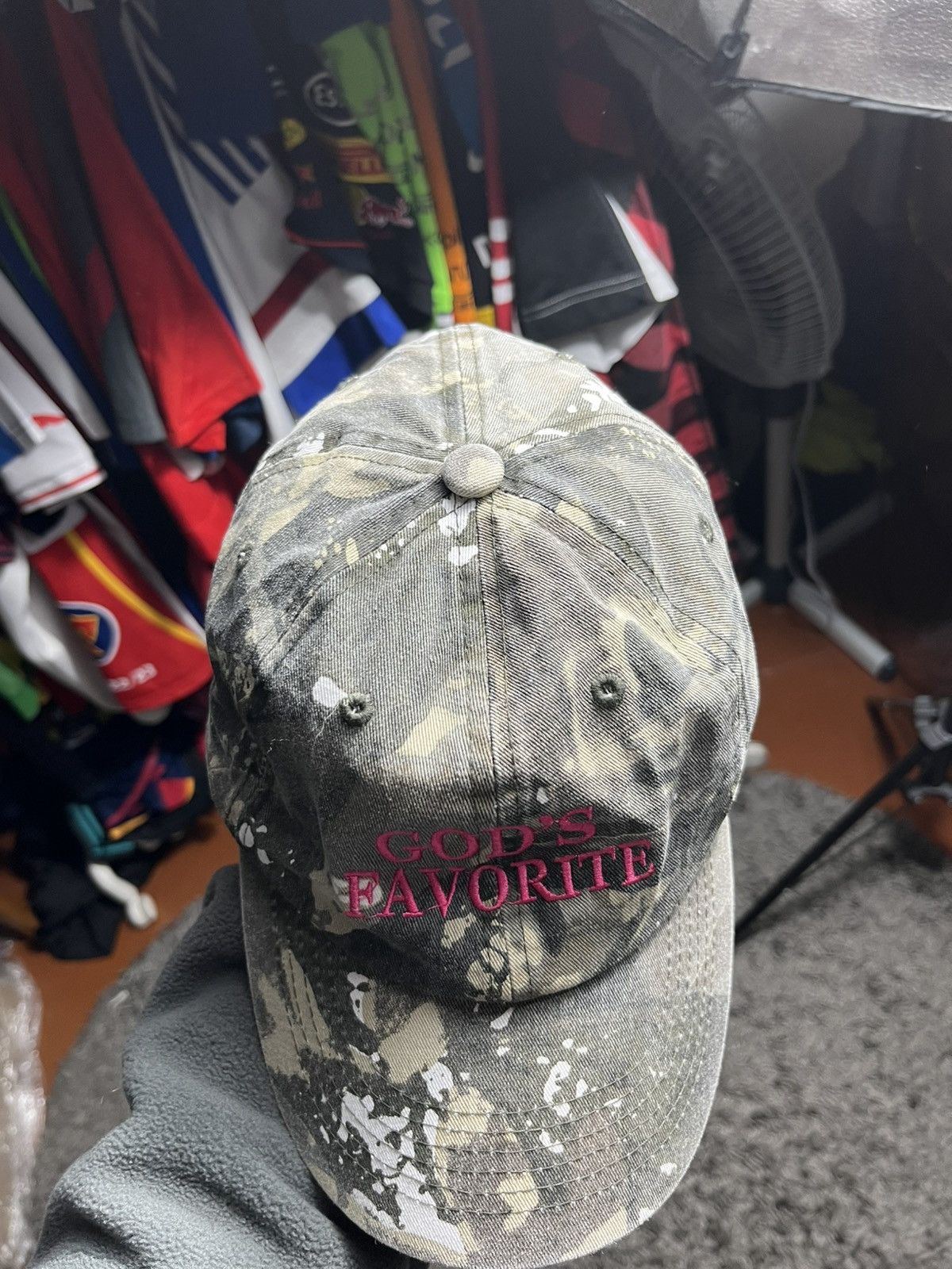 Vintage “GODS FAVORITE” CAMO BASEBALL CAP Size ONE SIZE - 3 Thumbnail