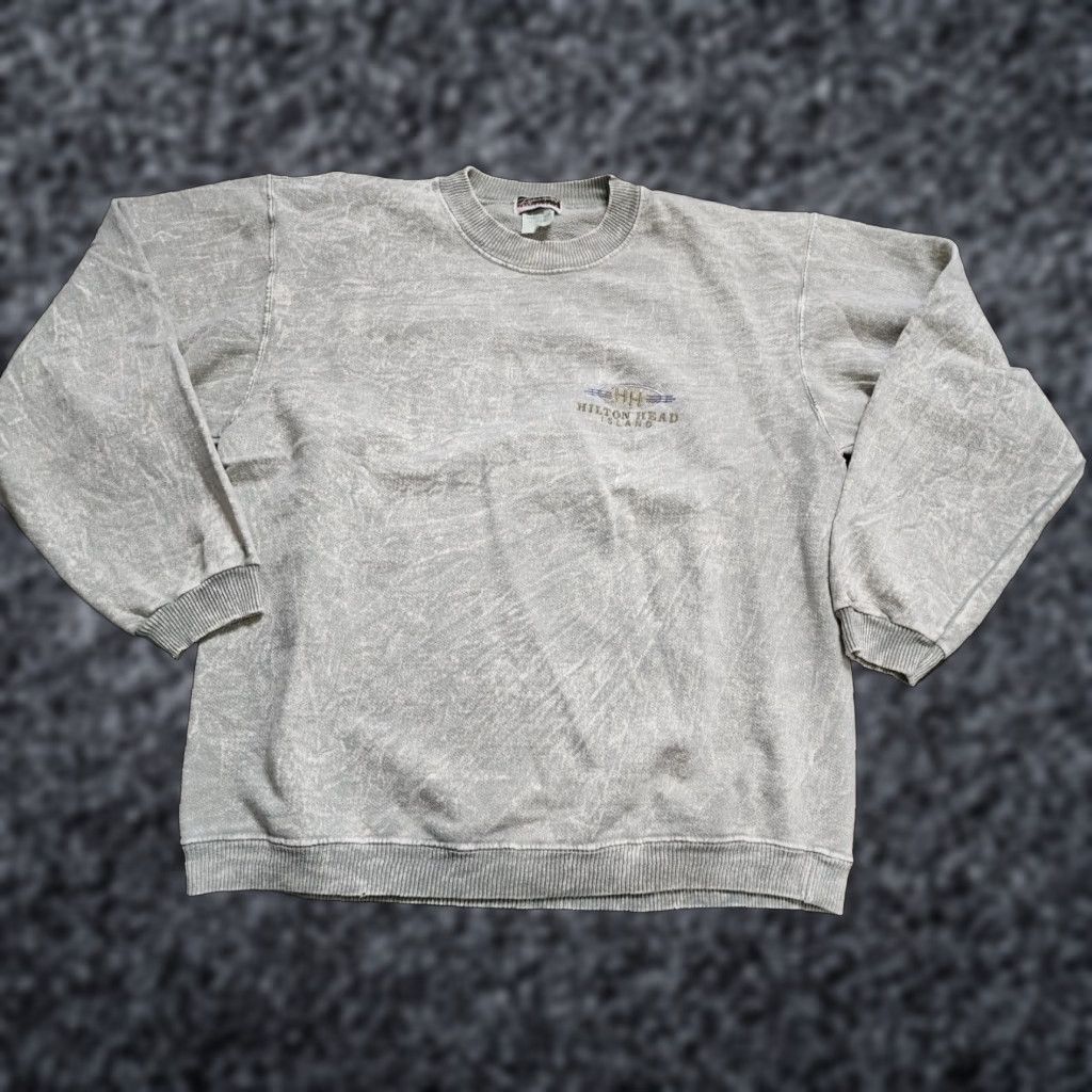 Vintage VINTAGE Lifestyles Mens Green Cotton Blend Pullover Sweatshirt USA Made Distressed Long Sleeve Regular Fit L Size US L / EU 52-54 / 3 - 1 Thumbnail