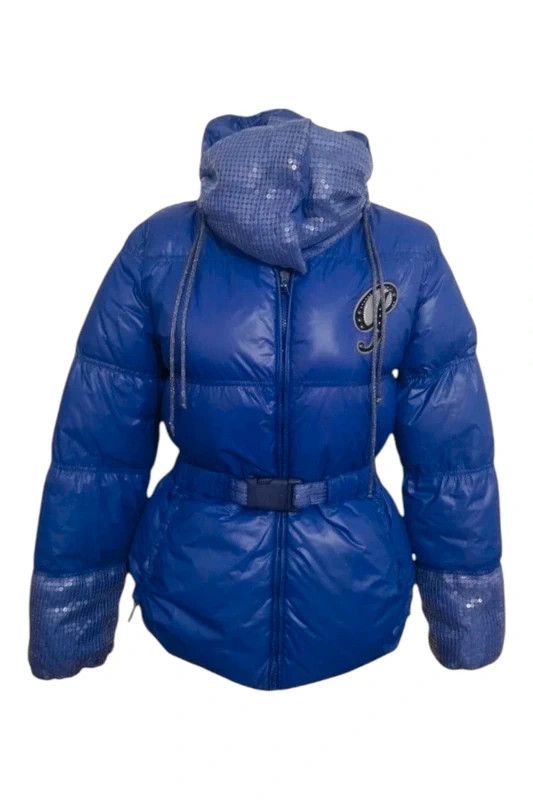 Pinko Luxury PINKO Puffer Jacket - Sequin Details & Belted Waist Size M / US 6-8 / IT 42-44 - 1 Thumbnail