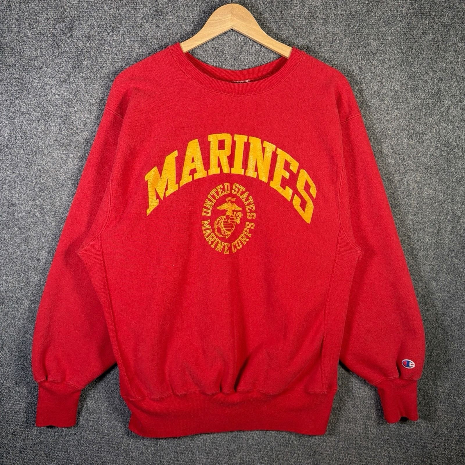 Champion Vintage USMC Sweatshirt XL 90s Champion Reverse Weave Marine Size US XL / EU 56 / 4 - 1 Thumbnail