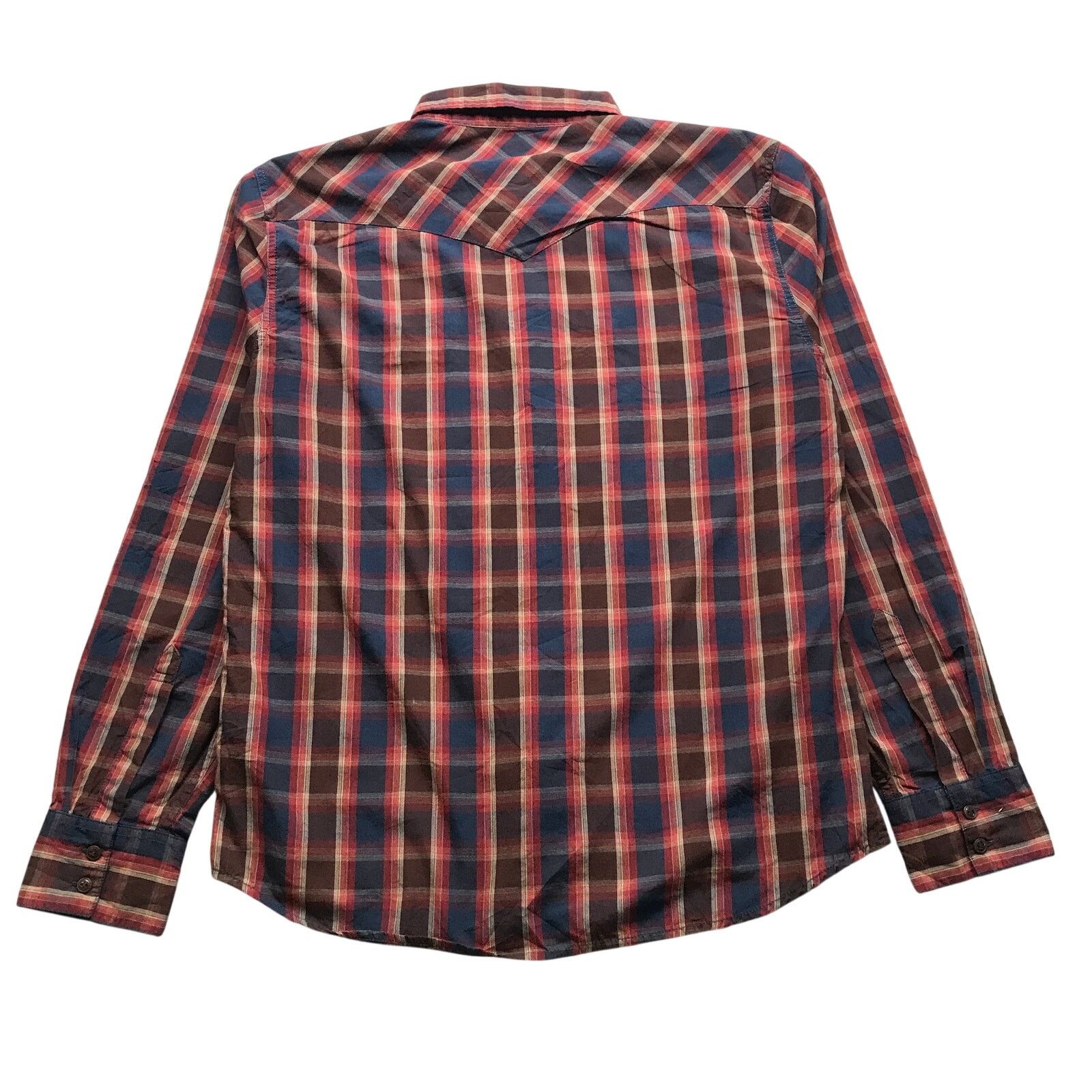 Levi's Levis Strauss & Co. Button Up Shirt Mens Large Plaid Maroon Size US L / EU 52-54 / 3 - 2 Thumbnail