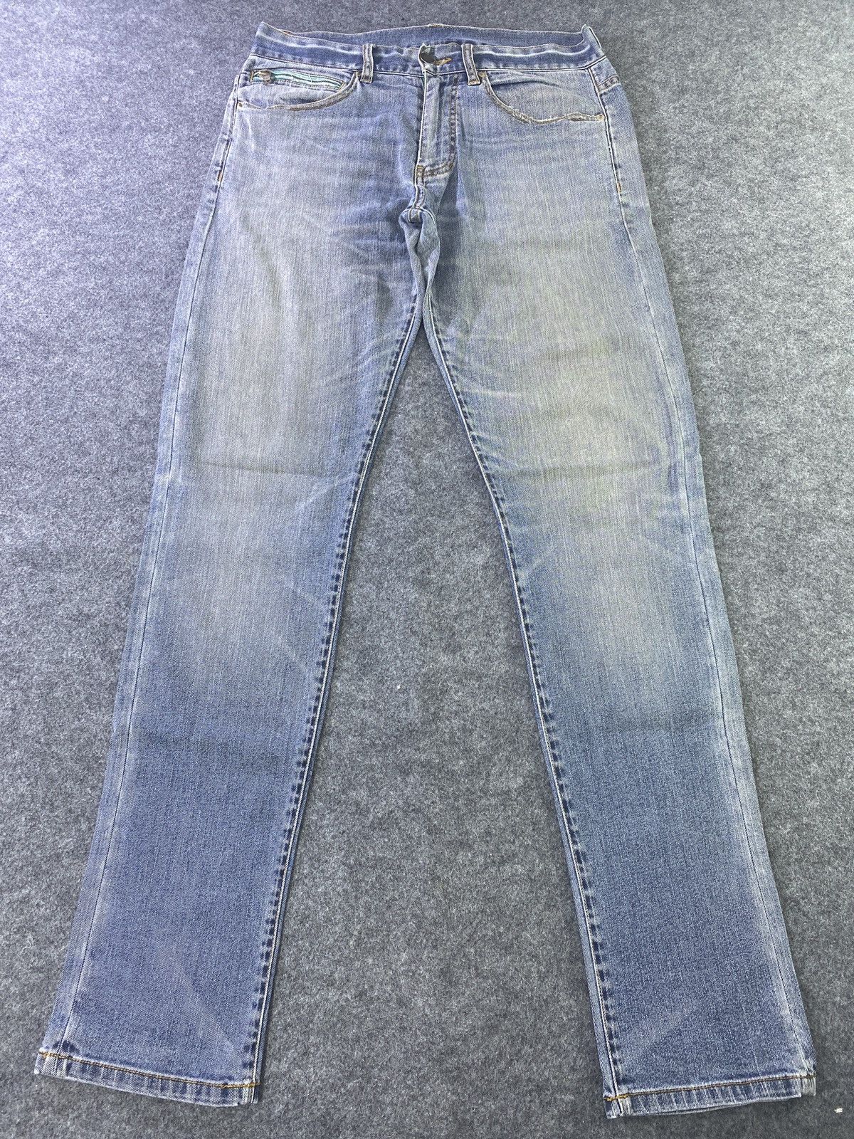 Armani Exchange × Jean Armani Exchange Blue Wash Jeans-J949 Size US 33 - 2 Thumbnail