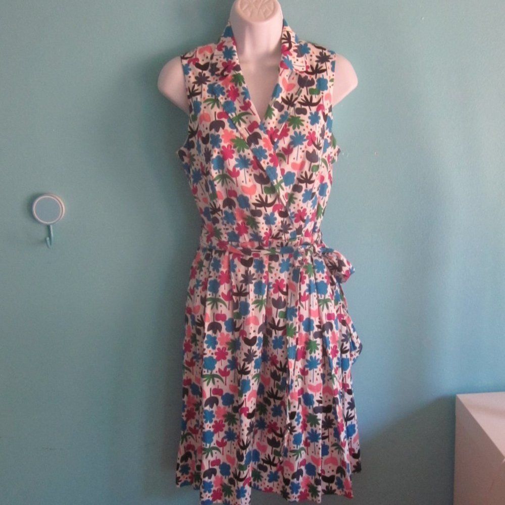 Anne Klein Anne Klein Floral Cotton Dress Size 4 Size S / US 4 / IT 40 - 1 Thumbnail