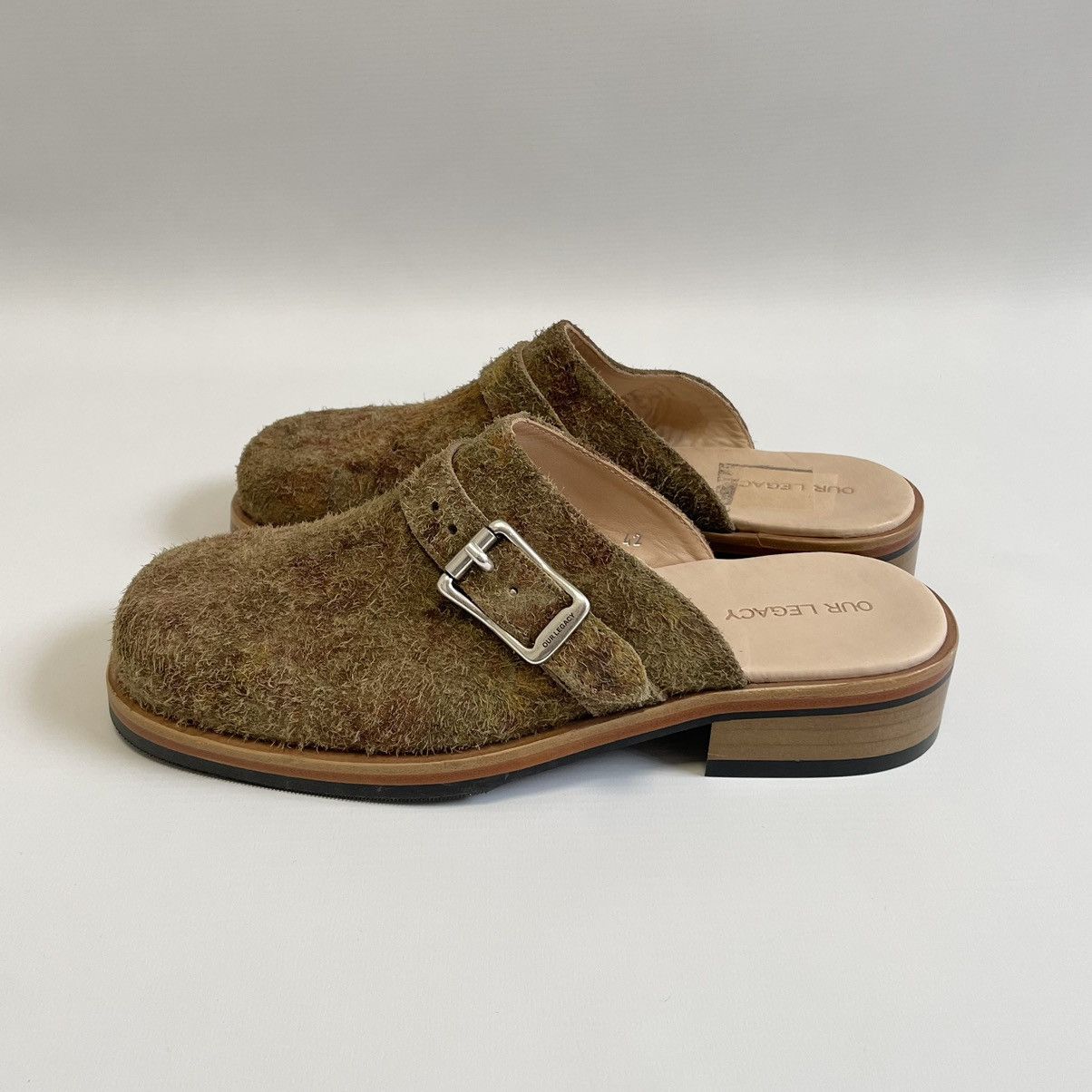 Pre-owned Our Legacy ‘petal Dance' Rough Suede Camion Mule Shoess Shoes