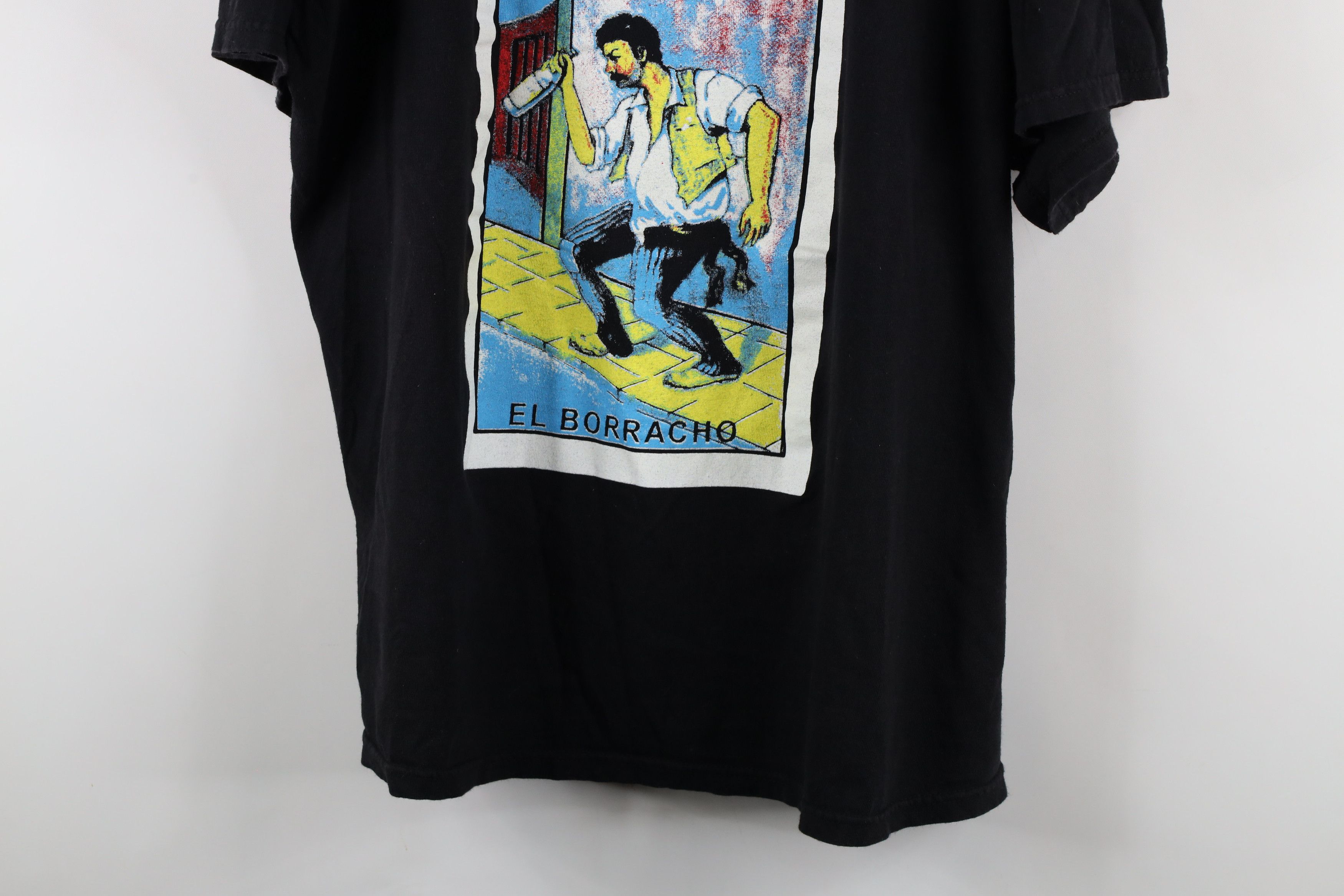 Vintage Vintage 90s Streetwear The Drunk Mexican T-Shirt Black Size US XXL / EU 58 / 5 - 3 Thumbnail