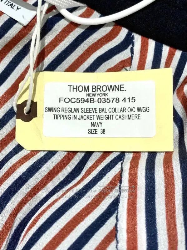 Thom Browne Thom Browne Black Striped Cashmere Coat . Size S / US 4 / IT 40 - 8 Thumbnail