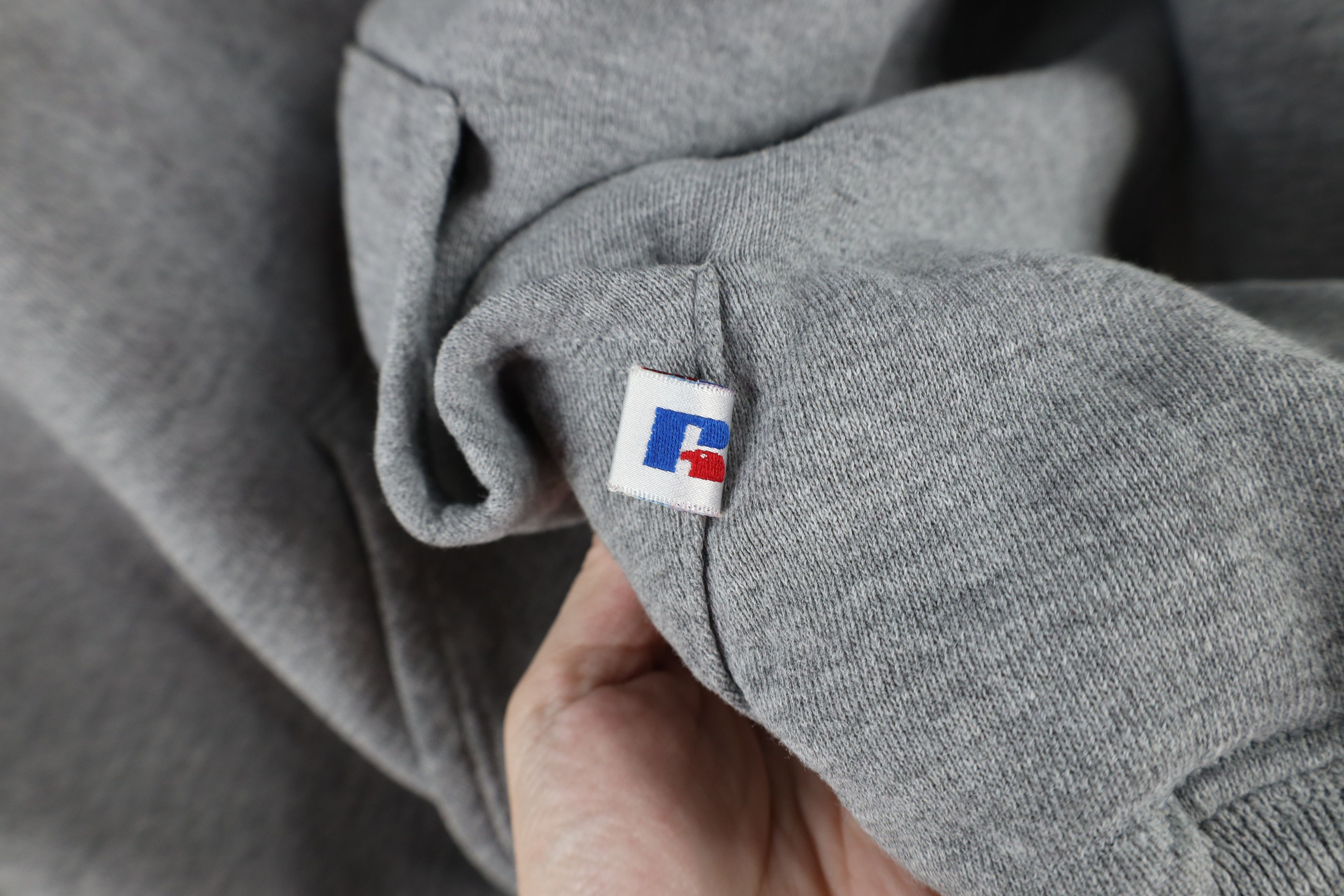 Russell Athletic × Vintage Vintage 90s Russell Athletic County School Hoodie Gray USA Size US XL / EU 56 / 4 - 4 Thumbnail