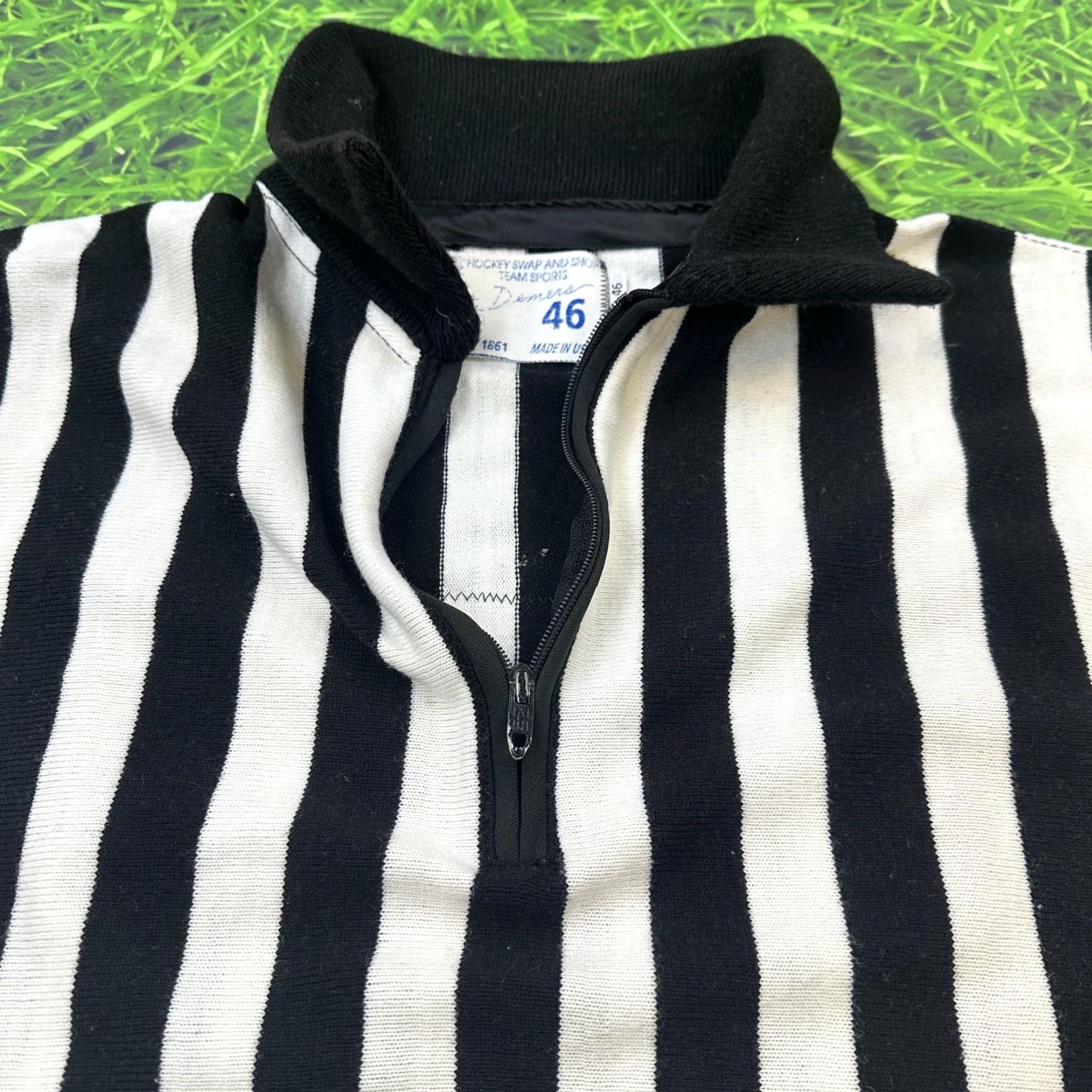 Vintage VINTAGE Marty Diemer Referee Black White Stripe 90s Pullover Sweater Mens XL Knit Striped College USA Sports Hockey Mens Size US XL / EU 56 / 4 - 5 Thumbnail