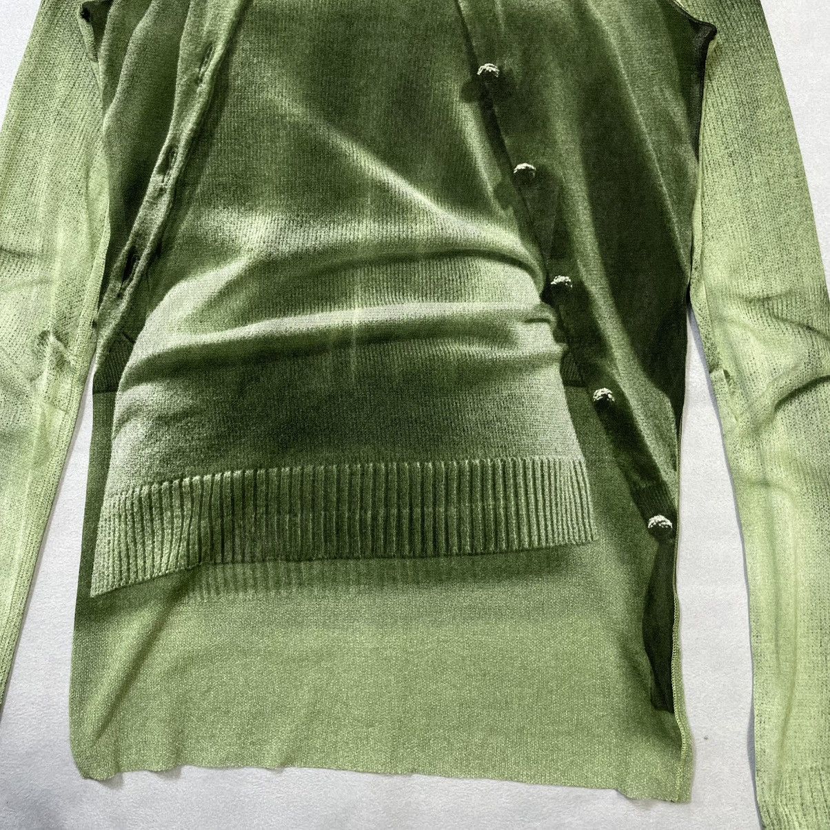 Jean Paul Gaultier JEAN PAUL GAULTIER GREEN SHEER MESH TROMPE L’OEIL TOP Size M / US 6-8 / IT 42-44 - 7 Thumbnail