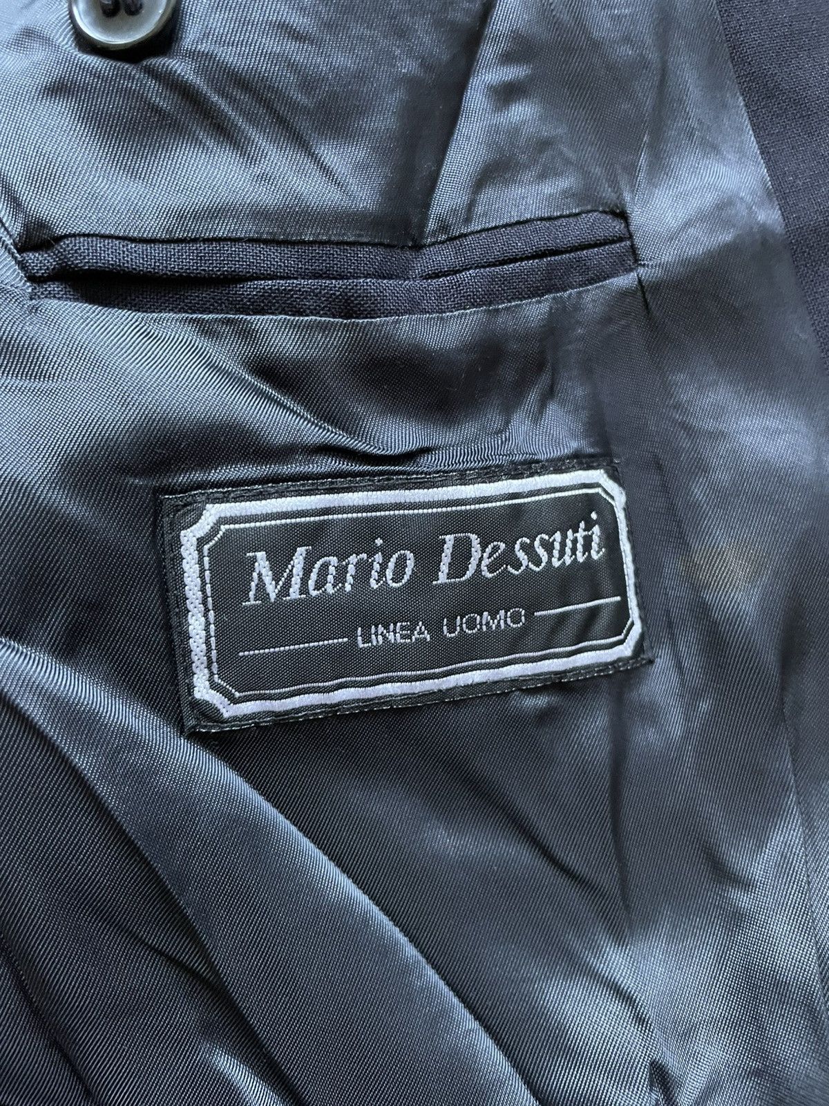 Vintage Mario Dessuti Blazer Jacket Black Double Breasted Peak Size US M / EU 48-50 / 2 - 13 Thumbnail