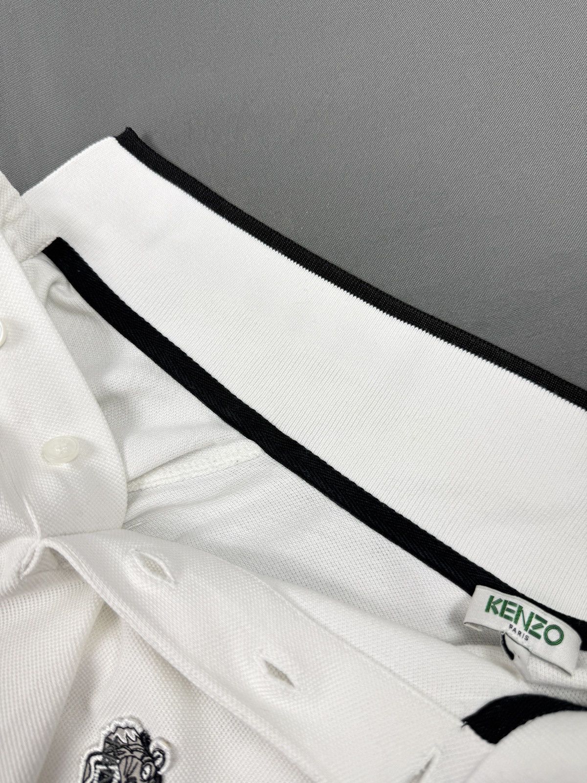 Kenzo Kenzo Tiger Logo Embroidery Long Sleeve Polo Shirt M Size US M / EU 48-50 / 2 - 7 Thumbnail