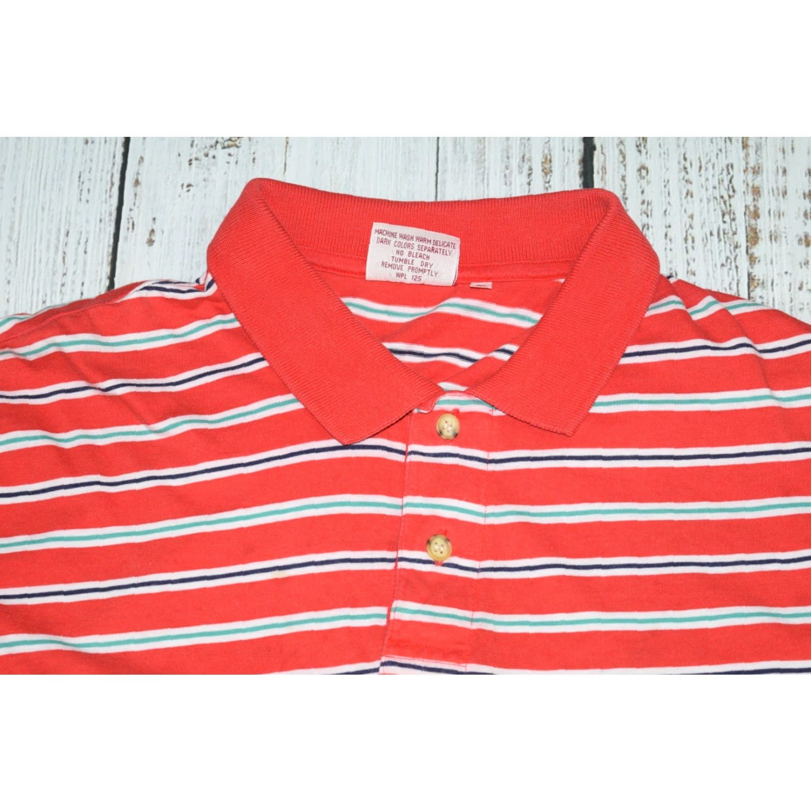 Polo Ralph Lauren VINTAGE Polo Ralph Lauren Polo Shirt Mens Large Red White Stripe Short Sleeve Collared 100% Cotton Golf Preppy 90s Size US XXL / EU 58 / 5 - 2 Thumbnail