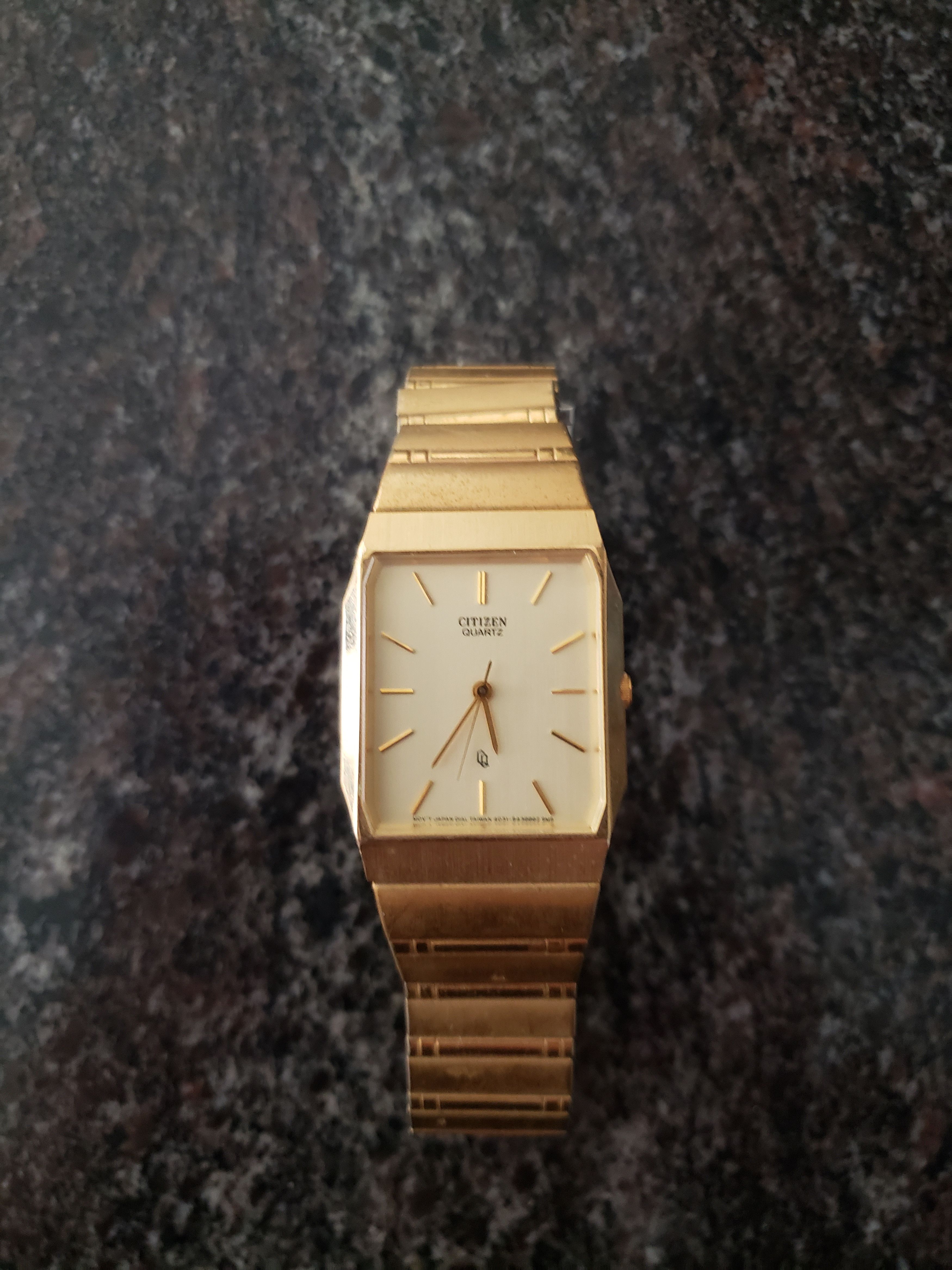 image of Citizen Quartz Vintage Gold Watch, Men's