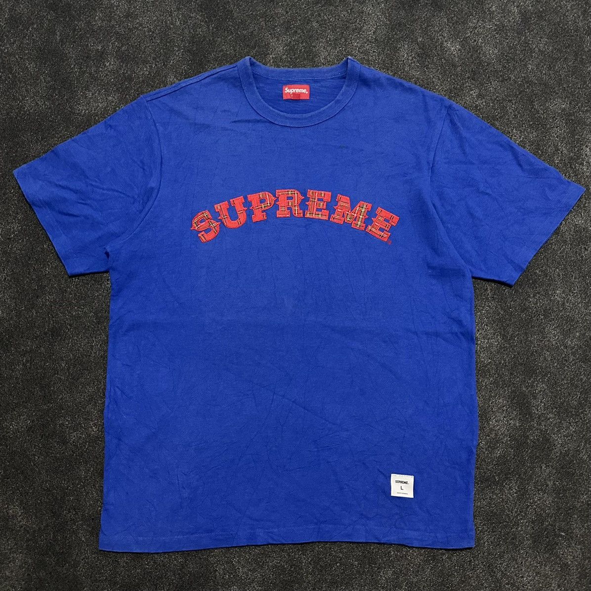 Supreme Supreme Plaid Applique S/S Top Royal Size US L / EU 52-54 / 3 - 1 Thumbnail