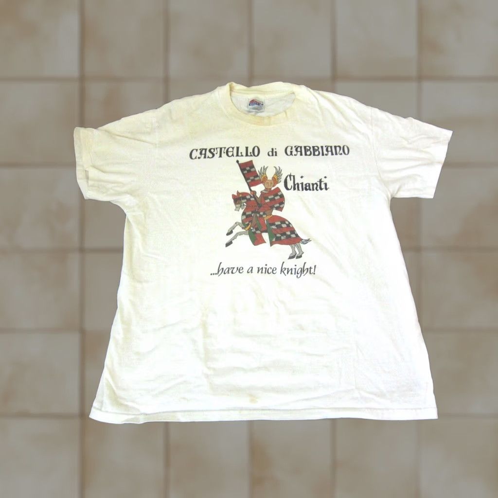 Hanes VINTAGE Hanes Castello Cabbiano Shirt Mens L White Jersey Crew Neck Short Sleeve 80s 90s Classic School Size US L / EU 52-54 / 3 - 1 Thumbnail