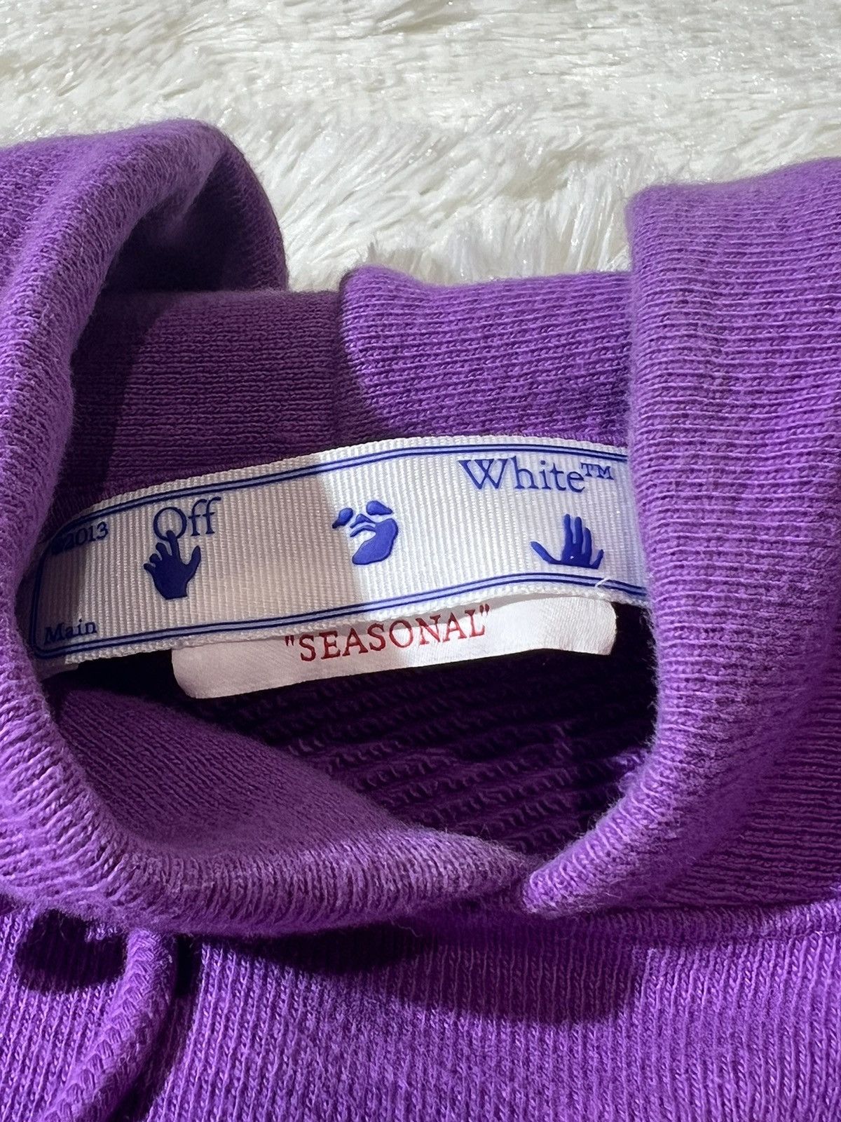 Off-White Off-White Arrows Print Drawstring Purple Hoodie Size US L / EU 52-54 / 3 - 3 Thumbnail