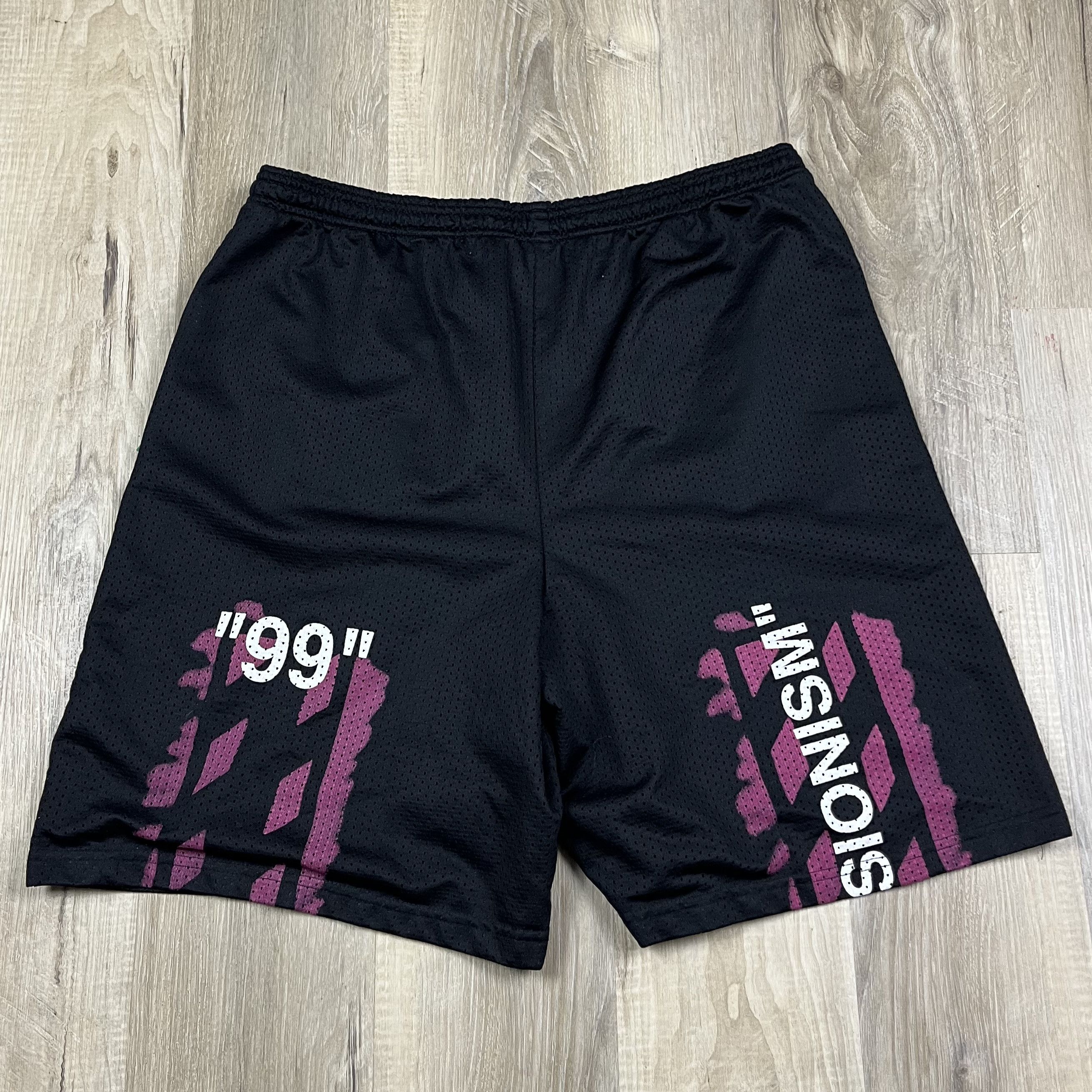 Off-White Off White Impressionism 99 Shorts Black Mesh XL Stencil Size US 32 / EU 48 - 2 Thumbnail