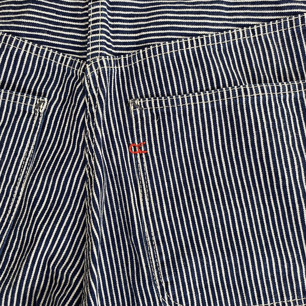 45rpm VTG 45rpm Blue Cafe Hickory Striped Workwear Denim Jeans Size US 27 - 18 Thumbnail