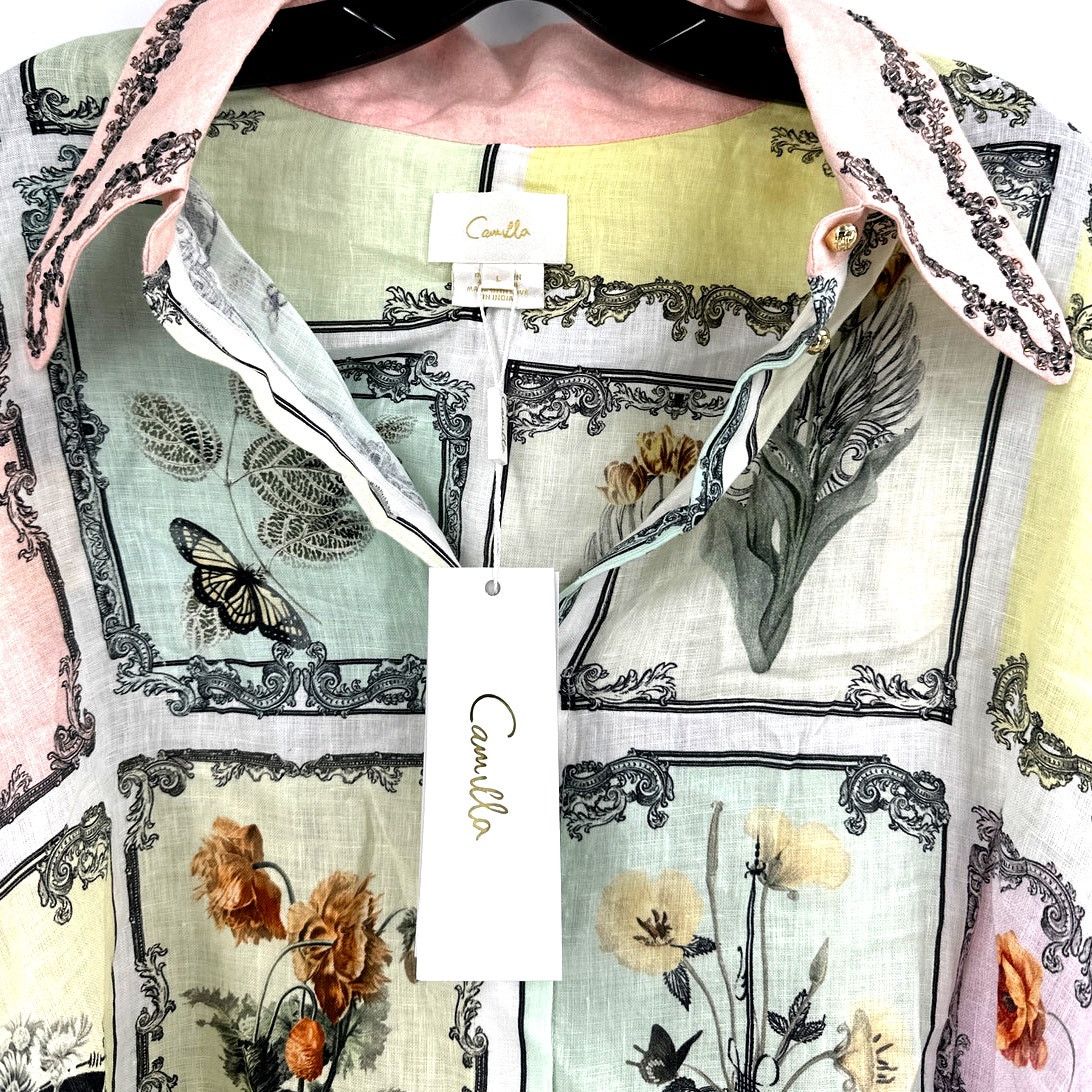 CAMILLA Camilla Long Live Letterpress Mini Shift Shirt Dress Size L Size L / US 10 / IT 46 - 11 Thumbnail