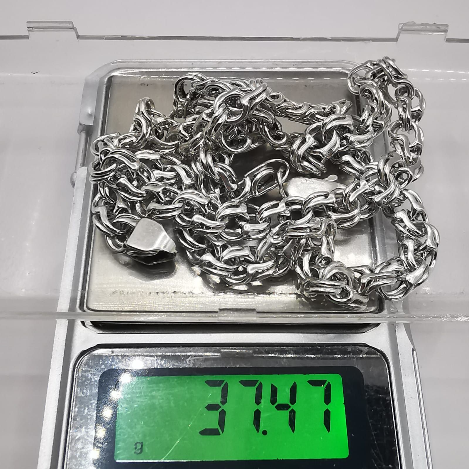 Sterling Silver Vintage Jewelry Chain, 925 Sterling Silver, Signed 37,47g Size ONE SIZE - 5 Thumbnail