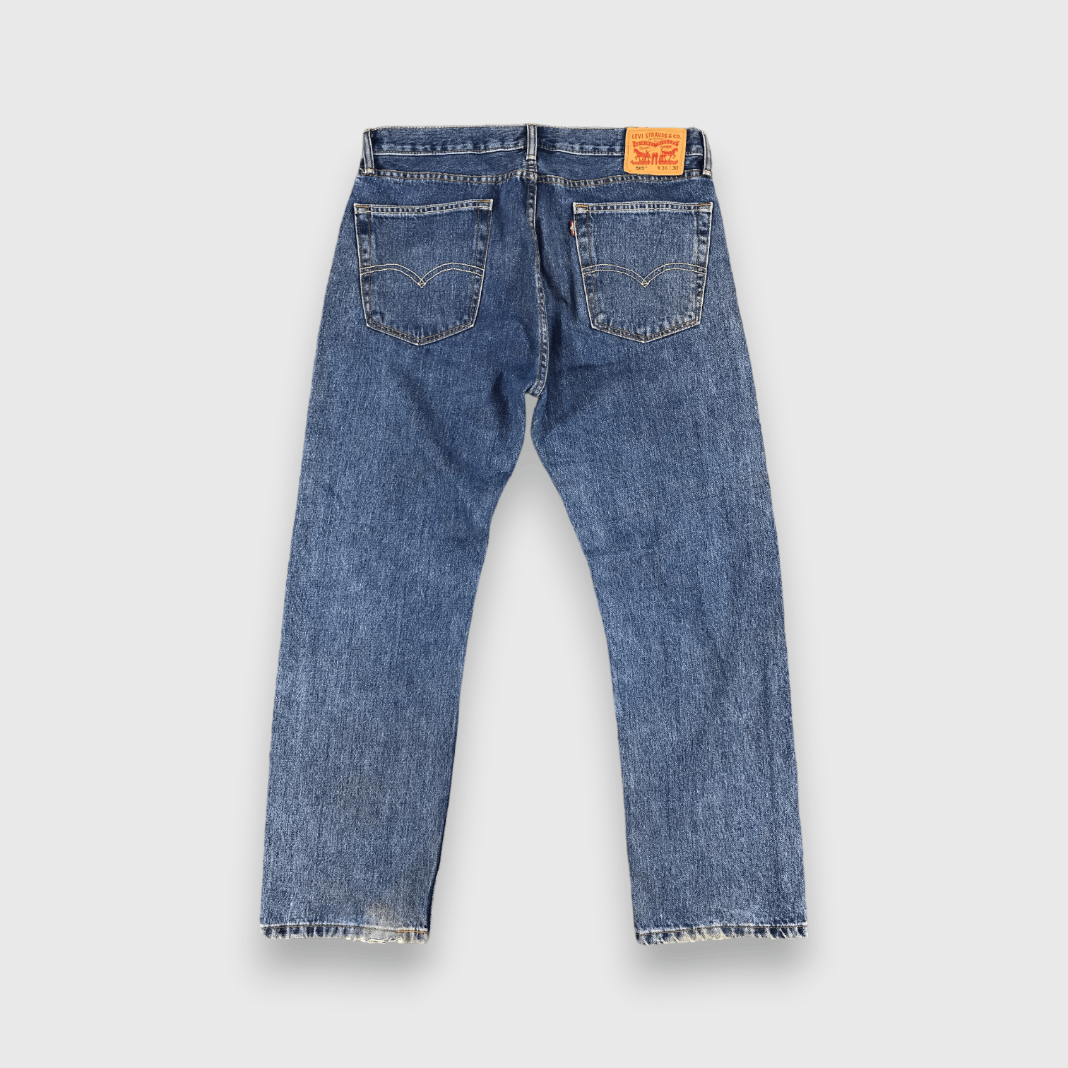 Levi's Vintage Blue Washed Levis 505 Jeans-J982 Size US 37 - 2 Thumbnail