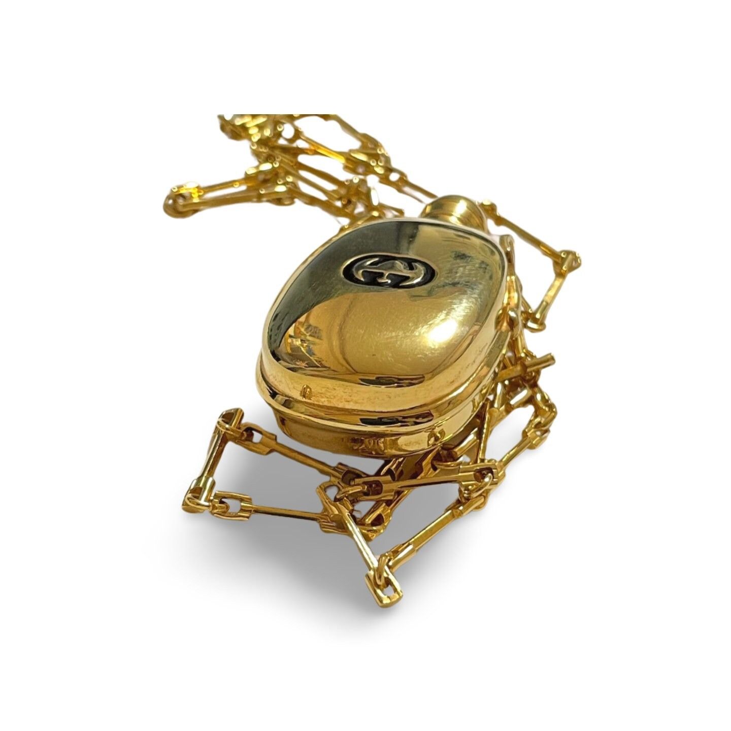 Gucci Vintage Gucci golden perfume bottle necklace with logo mark Size ONE SIZE - 7 Thumbnail