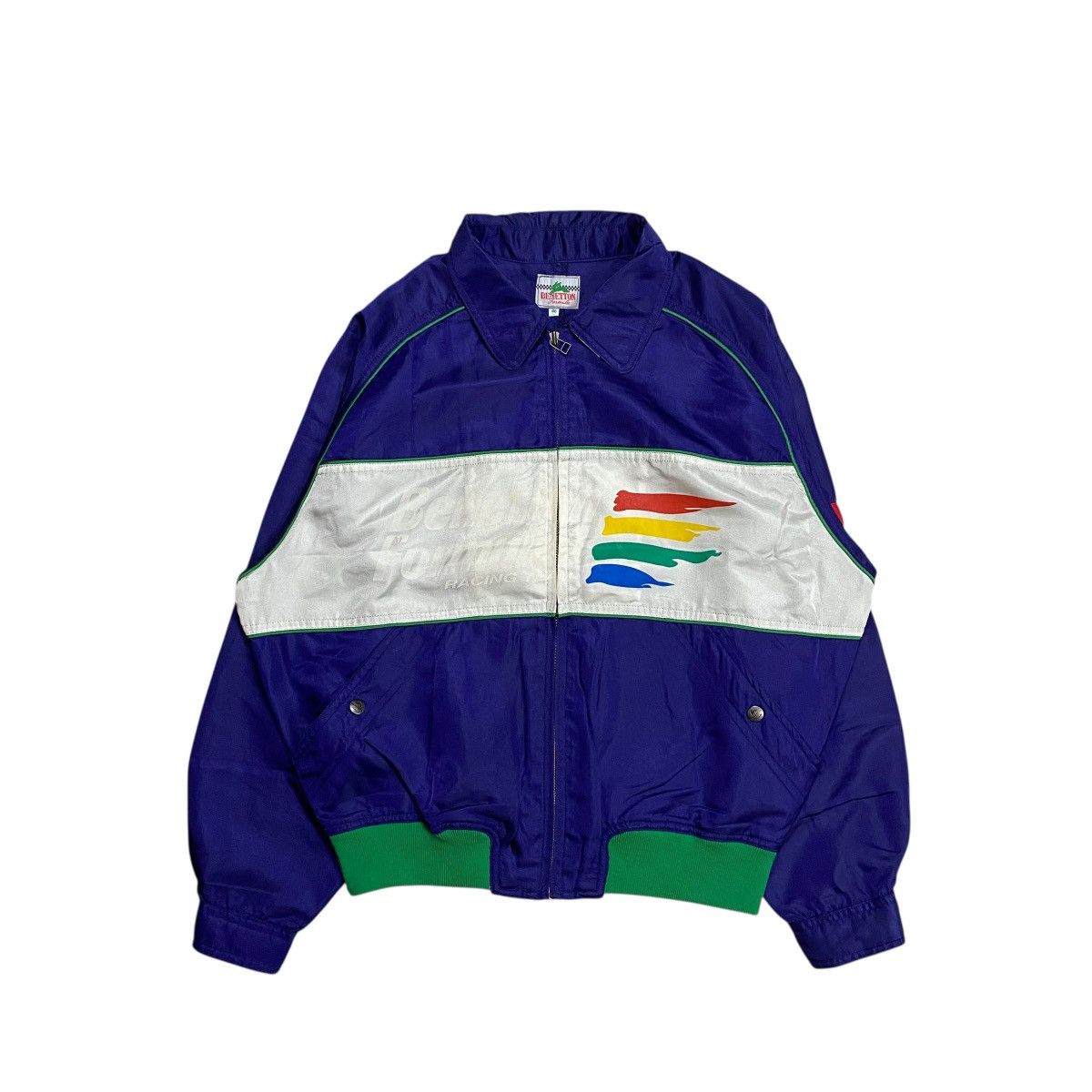 Benetton Vintage Benetton Formula 1 Racing Bomber Jacket Size US M / EU 48-50 / 2 - 1 Thumbnail