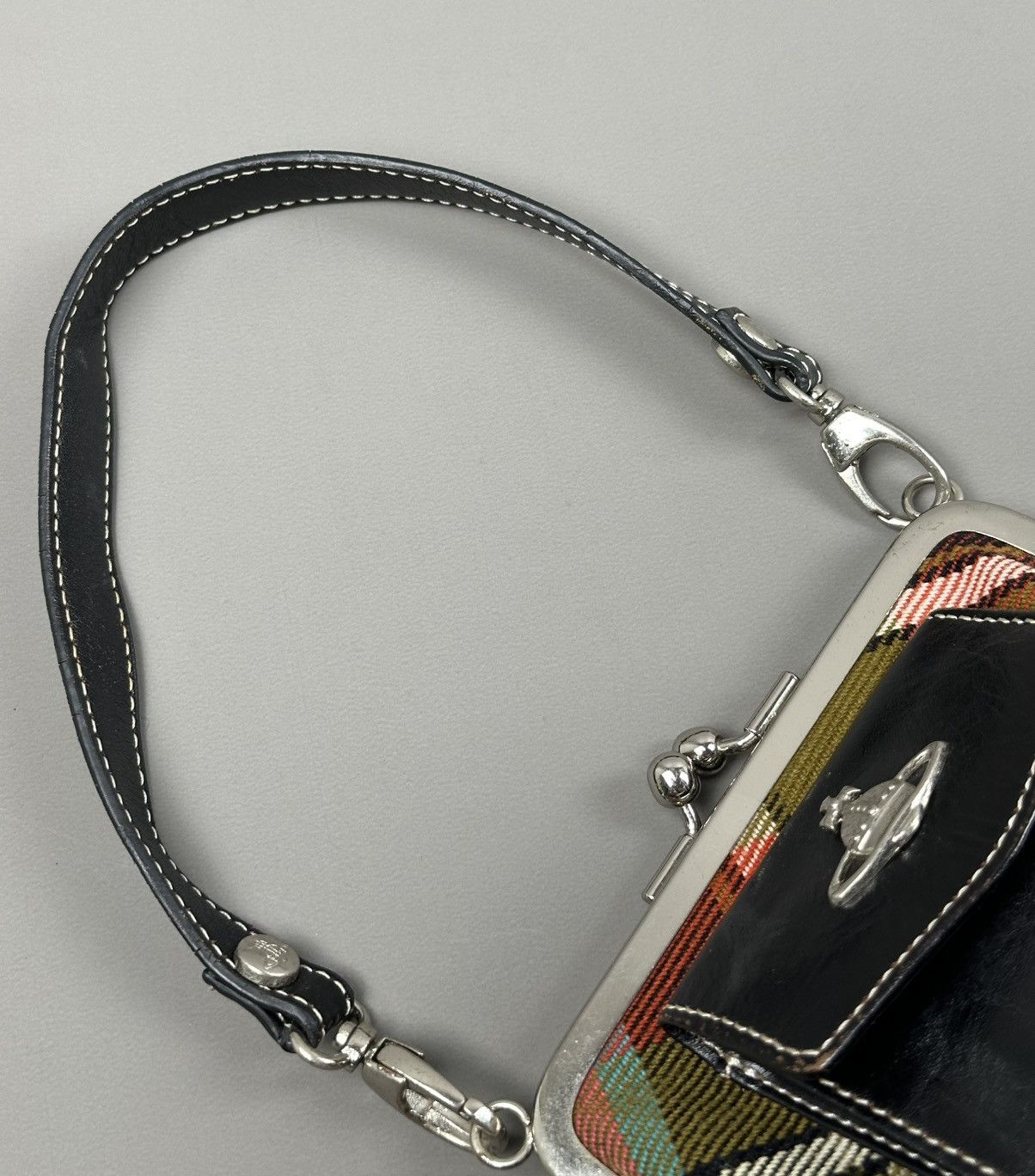 Vivienne Westwood Vivienne Westwood - Orb Logo Tartan Granny Clasp Purse Bag Size ONE SIZE - 7 Thumbnail