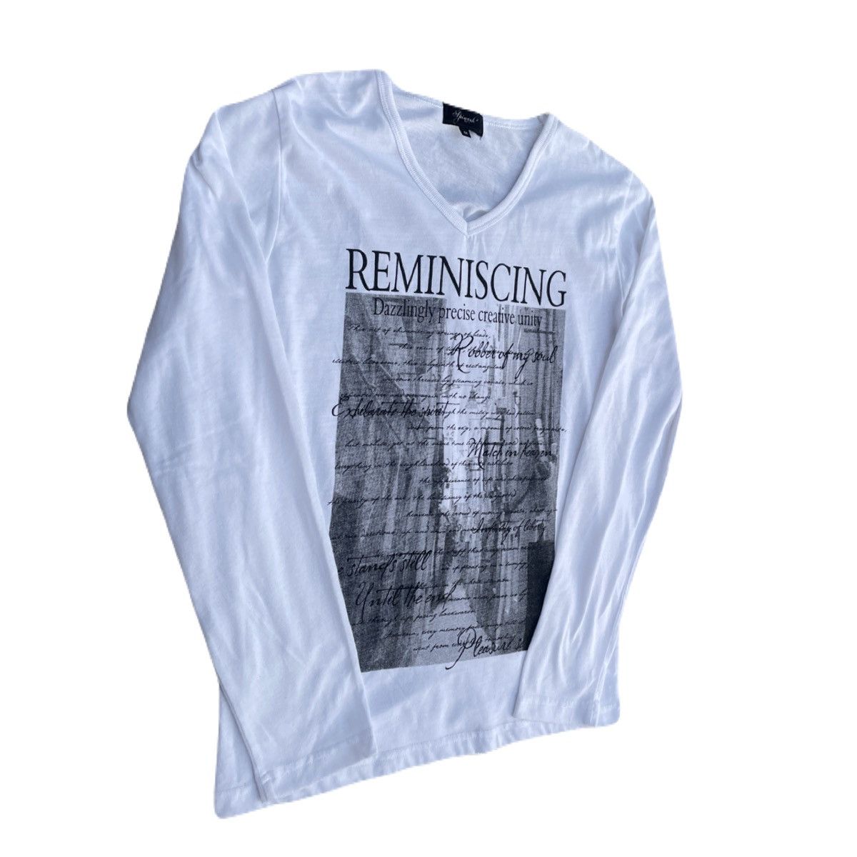 If Six Was Nine 2000s Japanese archive Vkei Poem V-Neck Long Sleeve Tee Size US XS / EU 42 / 0 - 3 Thumbnail