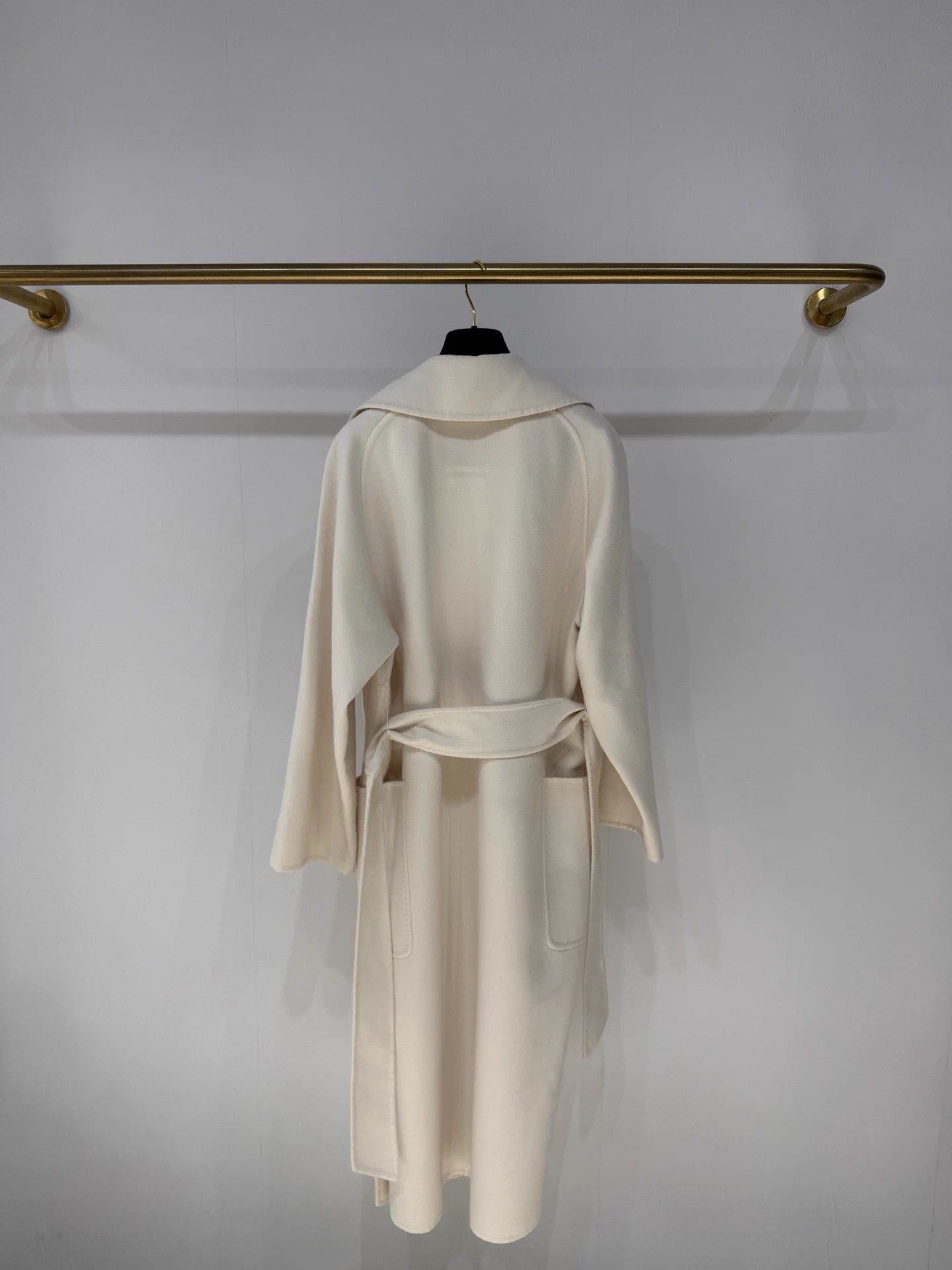 Max Mara Maxmara Cream Button-Detail Wool Coat FR36 98 New Size S / US 4 / IT 40 - 7 Thumbnail
