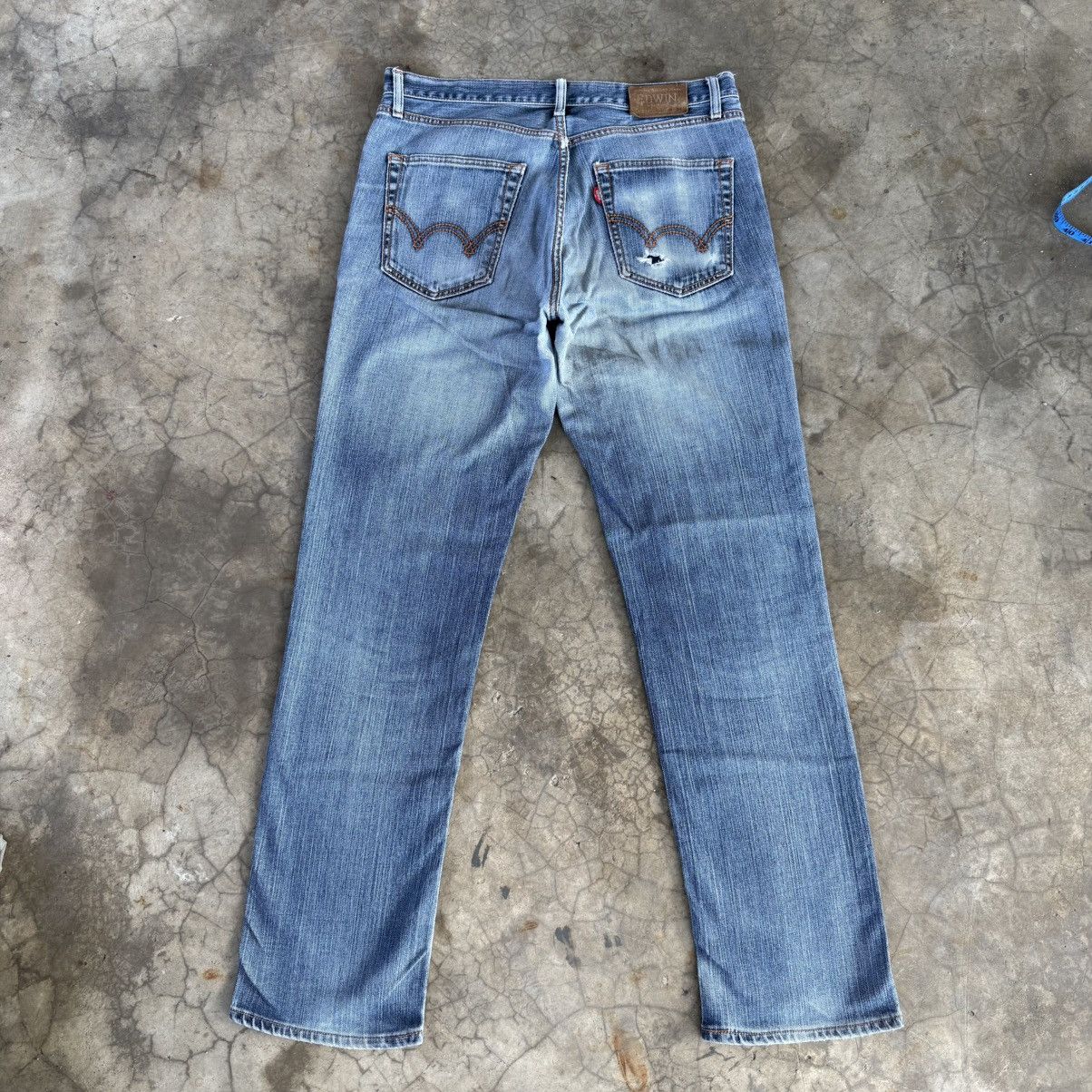 Edwin W36 Vintage Edwin Faded Mud Wash Denim Jean Pants Size US 36 / EU 52 - 7 Thumbnail