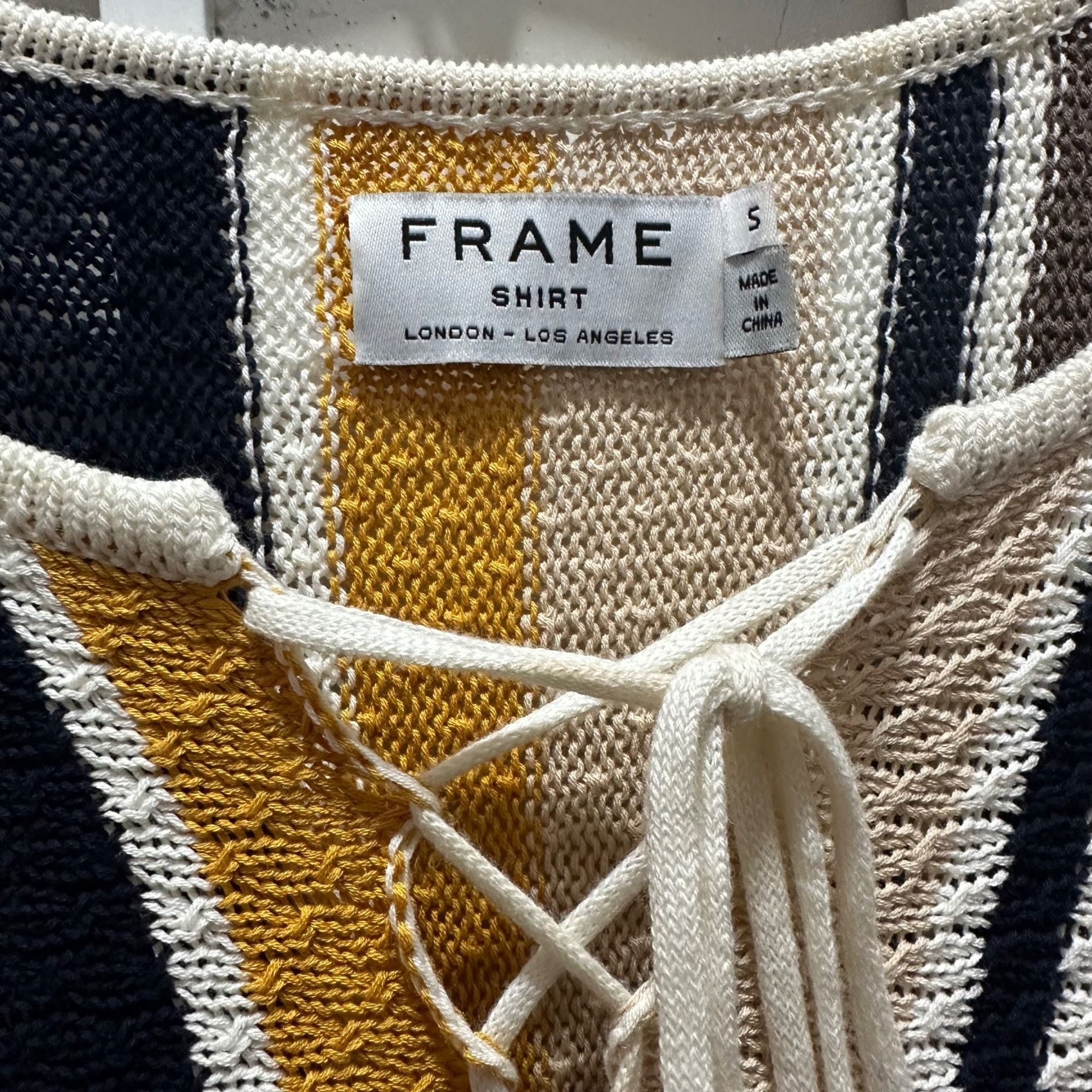 Frame ⭐FRAME Striped Knitted Shift Dress Womens Size S Knee-Length Size S / US 4 / IT 40 - 5 Thumbnail