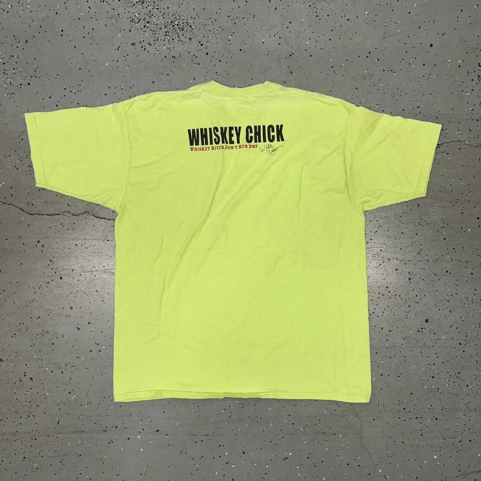 Fruit Of The Loom VTG Willie Nelson whiskey River t-shirt Size US XL / EU 56 / 4 - 6 Thumbnail
