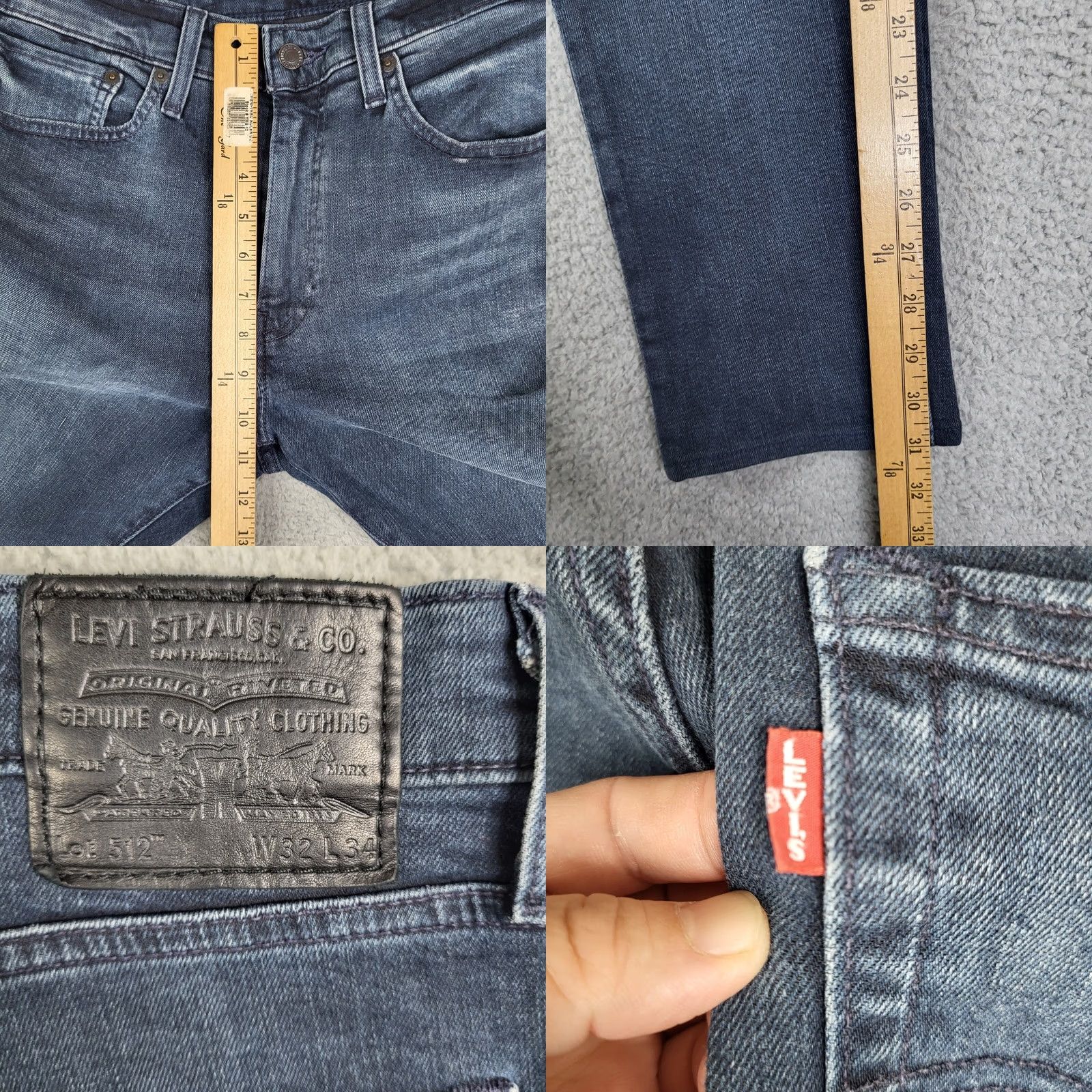 Levi's Levi’s Premium 512 Big E Jeans Size W32 Blue Five Pocket Men's Size US 32 / EU 48 - 8 Thumbnail