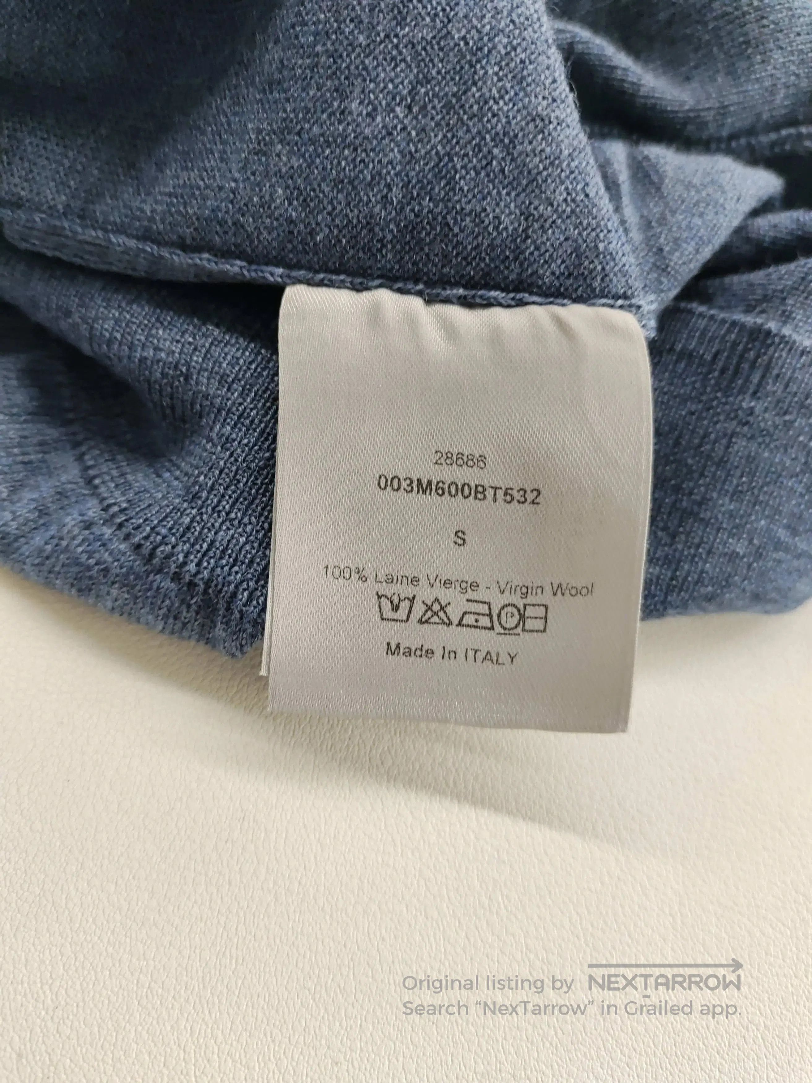 Dior dior misty blue v-neck wool sweater size s. Size US S / EU 44-46 / 1 - 4 Thumbnail