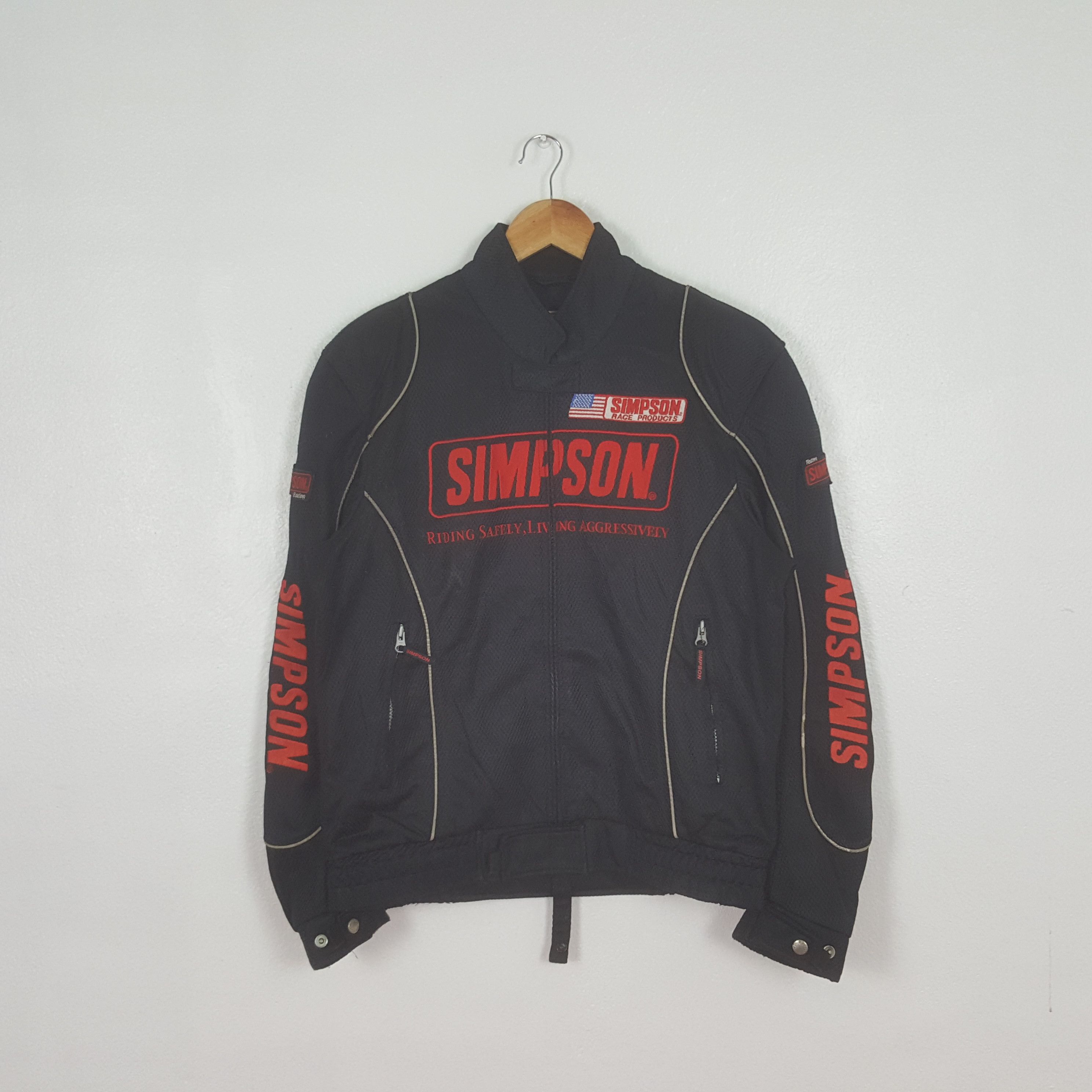 The Simpsons Vintage Simpson Racing Bikers Jacket C323N8 Size US S / EU 44-46 / 1 - 1 Thumbnail
