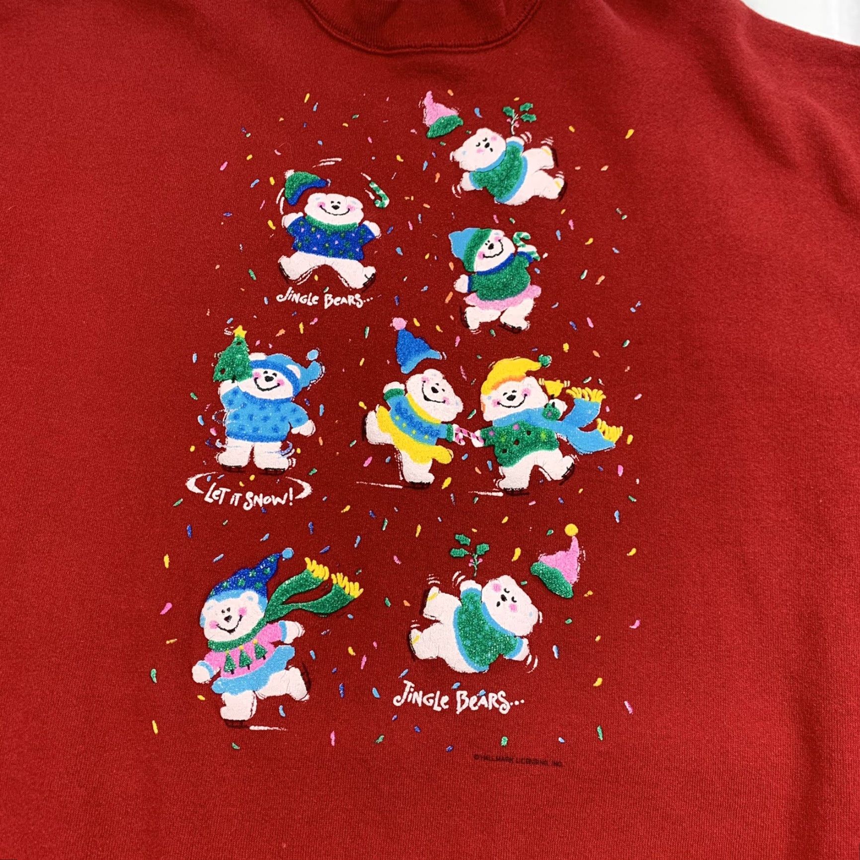 Vintage VINTAGE Hallmark Sweatshirt Unisex Adults XL Red Pullover 90s Christmas Jingle Bears Size US XL / EU 56 / 4 - 2 Thumbnail